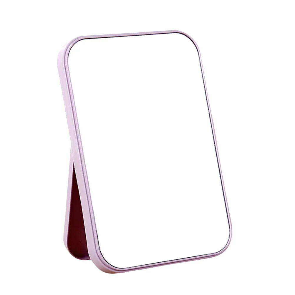 

Folding Compact Makeup Mirror Portable Mirror Light Purple Desktop High Definition Clear Surface Travel Gift
