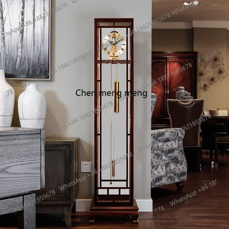 M85 Mechanical Floor Clock Chinese Vertical Clock Solid Wood Living Room Copper Mechanical Clock