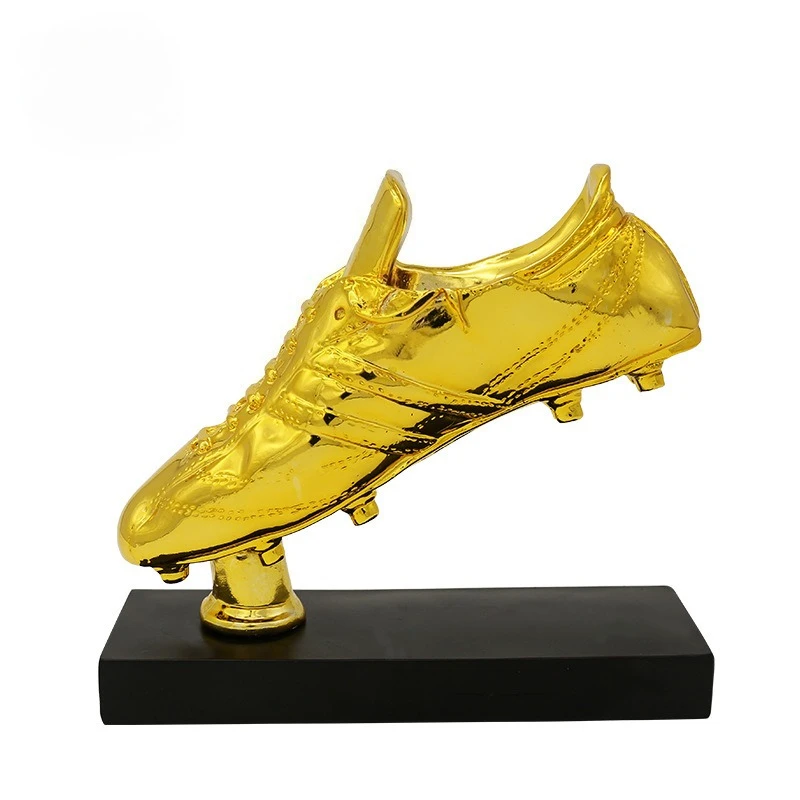 

Golden Boot Award Resin Charms Football Match Soccer Fans Souvenir GOLD Plating Shoe Trophy Gift Home Office Decoration Model