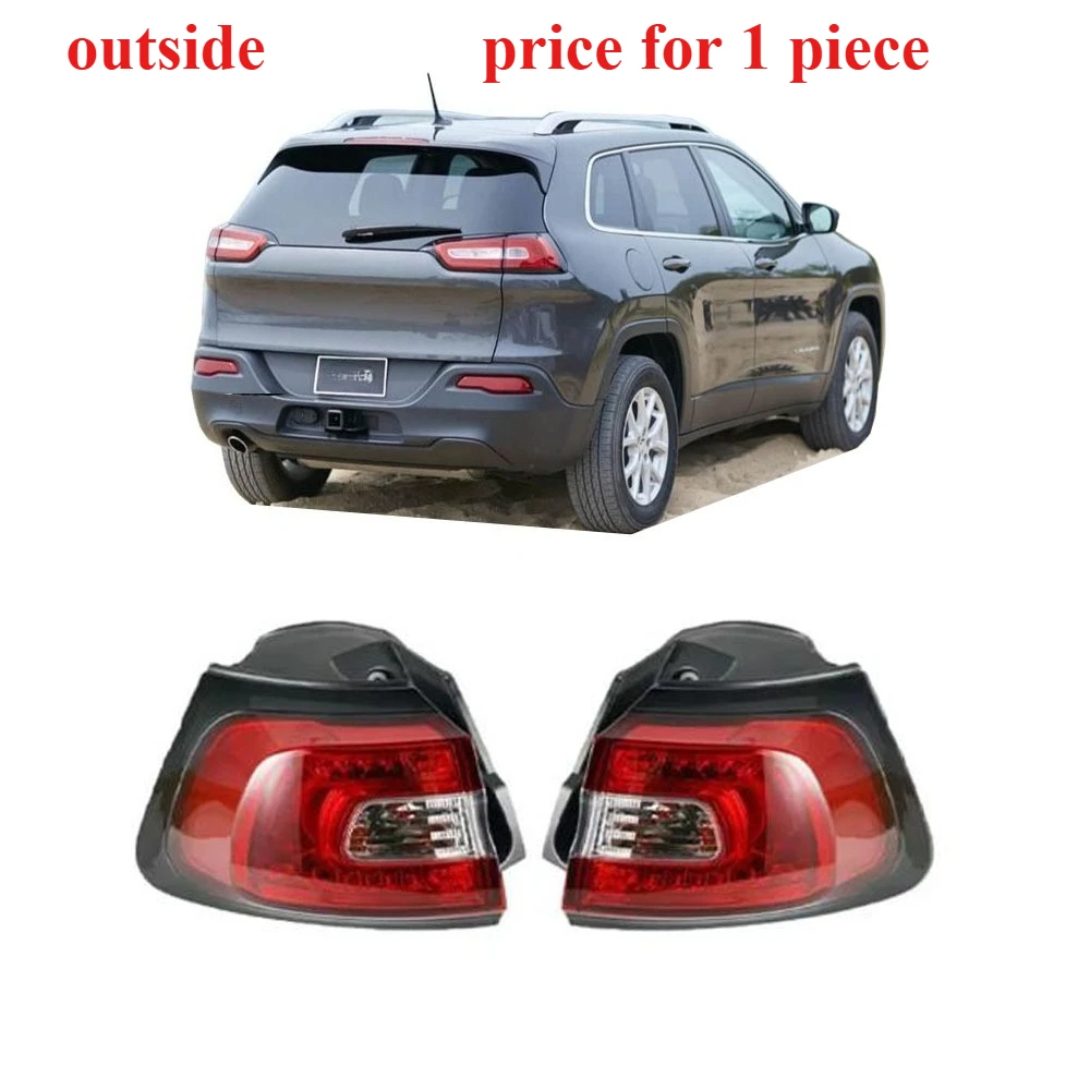 

Цельный внешний светодиодный задний фонарь для Cherokee KL 2014-2018, задний фонарь, предупреждение о стояночном торможе, 68102906AF 68102920AC, задний фонарь