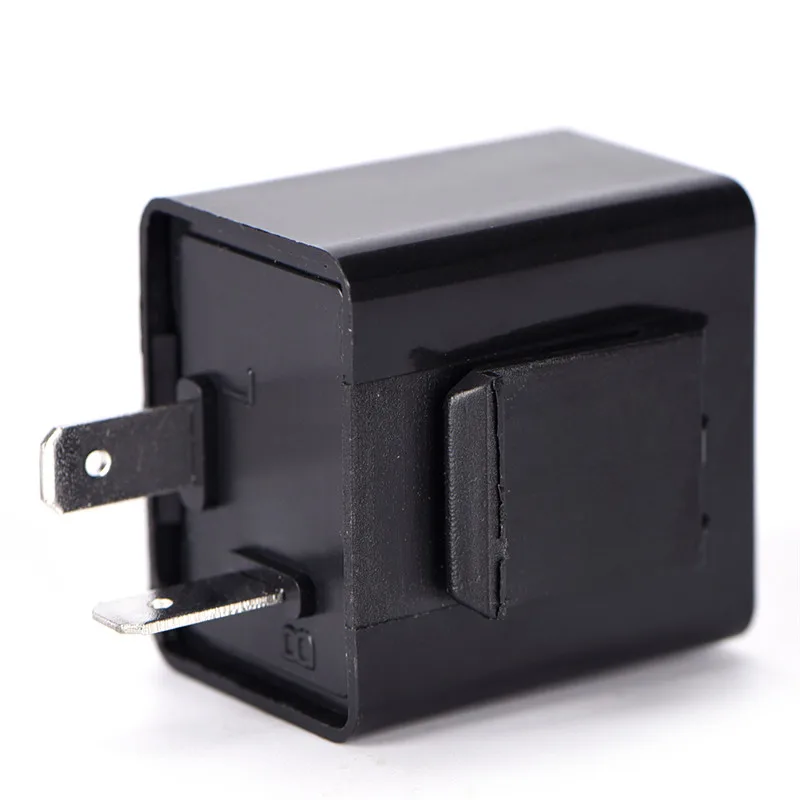 Relé intermitente LED de 2 pines, 12V, frecuencia ajustable de señales de giro, indicadores intermitentes, accesorios para motocicleta