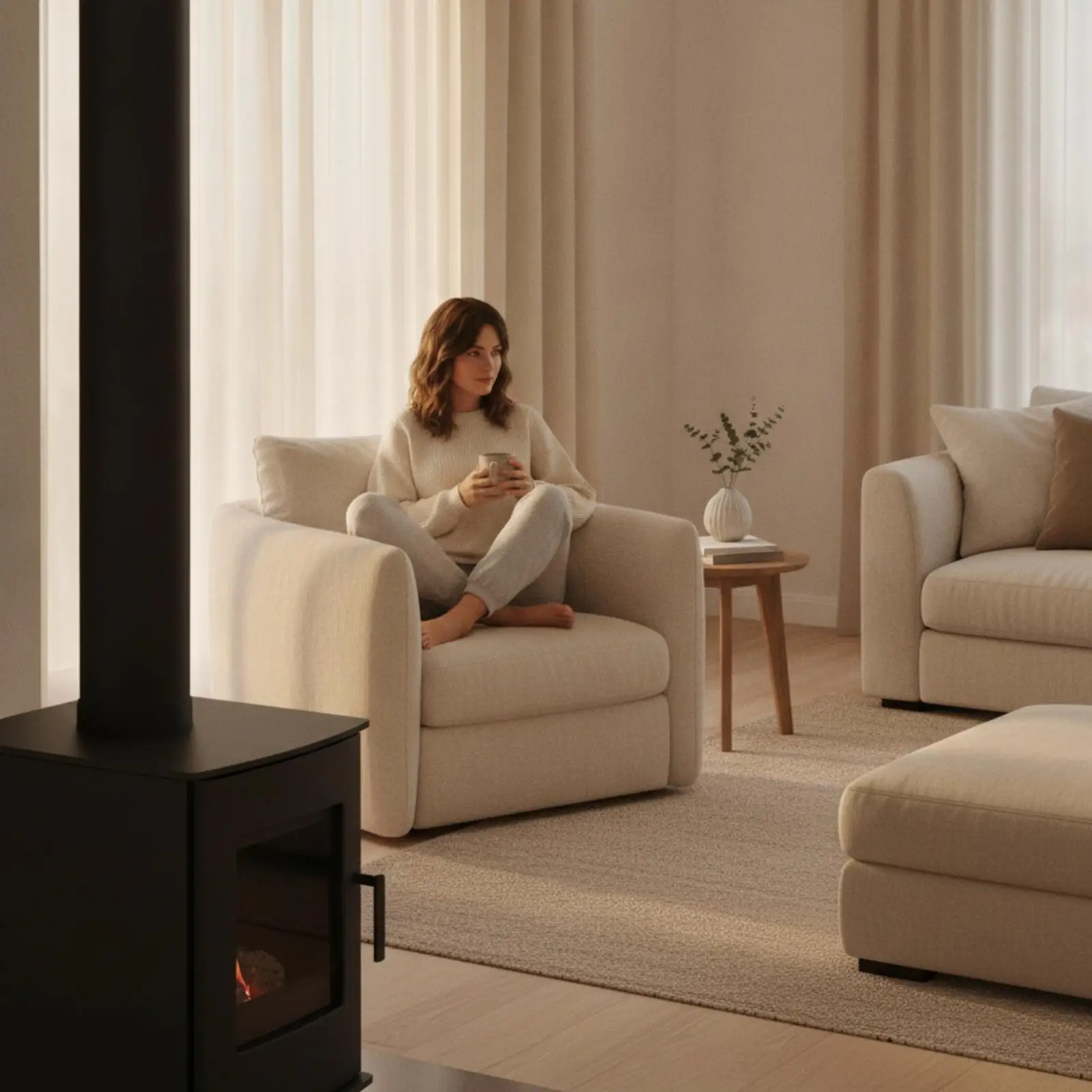 Fireplace Heater Pipe Industrial Heater Pipe with Ribbed Collar Straight Chimney Flue Heat-Resistant