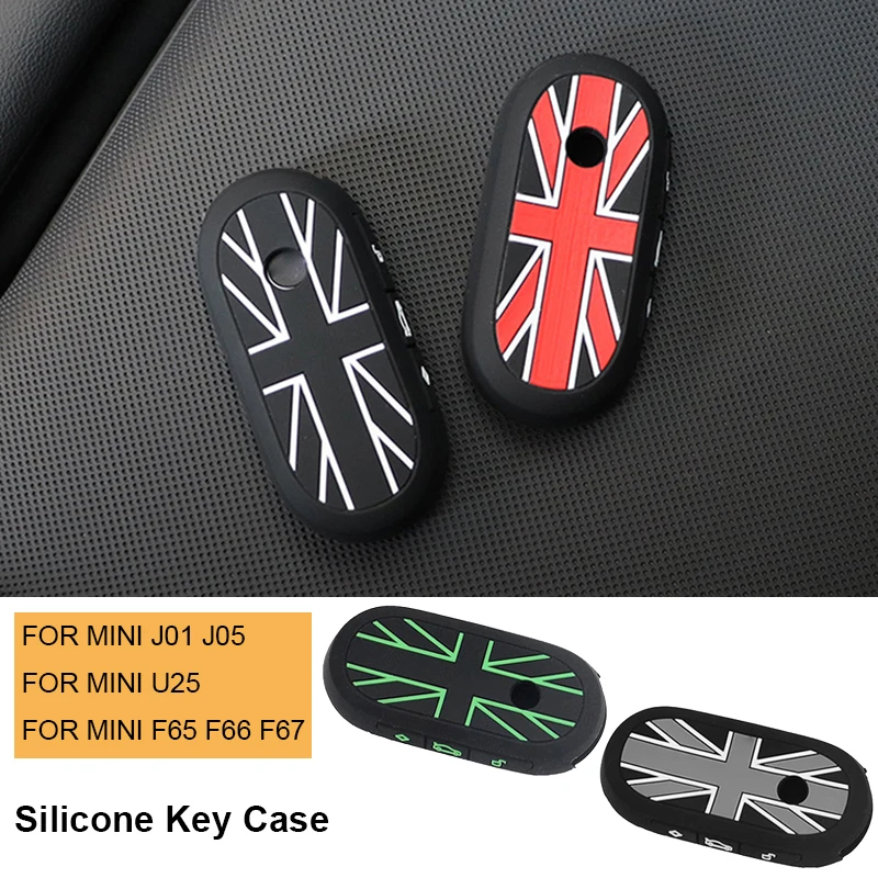 Car Key Case for Mini Cooper F65 F66 F67 J01 J05 Aceman U25 Countryman Decoration Silicone Car Key Case Fob Holder Cover Trim