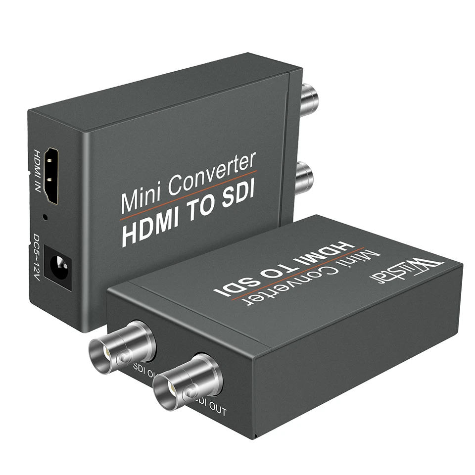 Convertitore da HDMI a SDI Mini convertitore 1 HDMI in 2 Uscita SDI Audio Embedder 3G/HD-SDI Estensore di rilevamento formato automatico per fotocamera