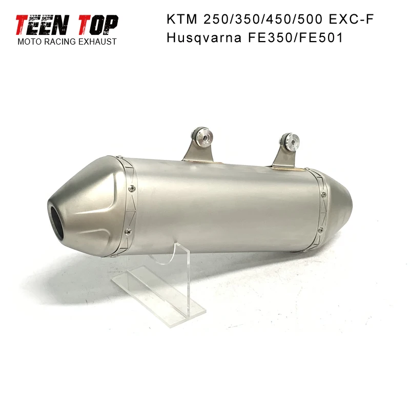 50.5mm Offroad Bike Motorcycle Exhaust Muffler For KTM 250 350 450 500 EXC-F Motobike Exhaust For Husqvarna FE350 FE501 20-23