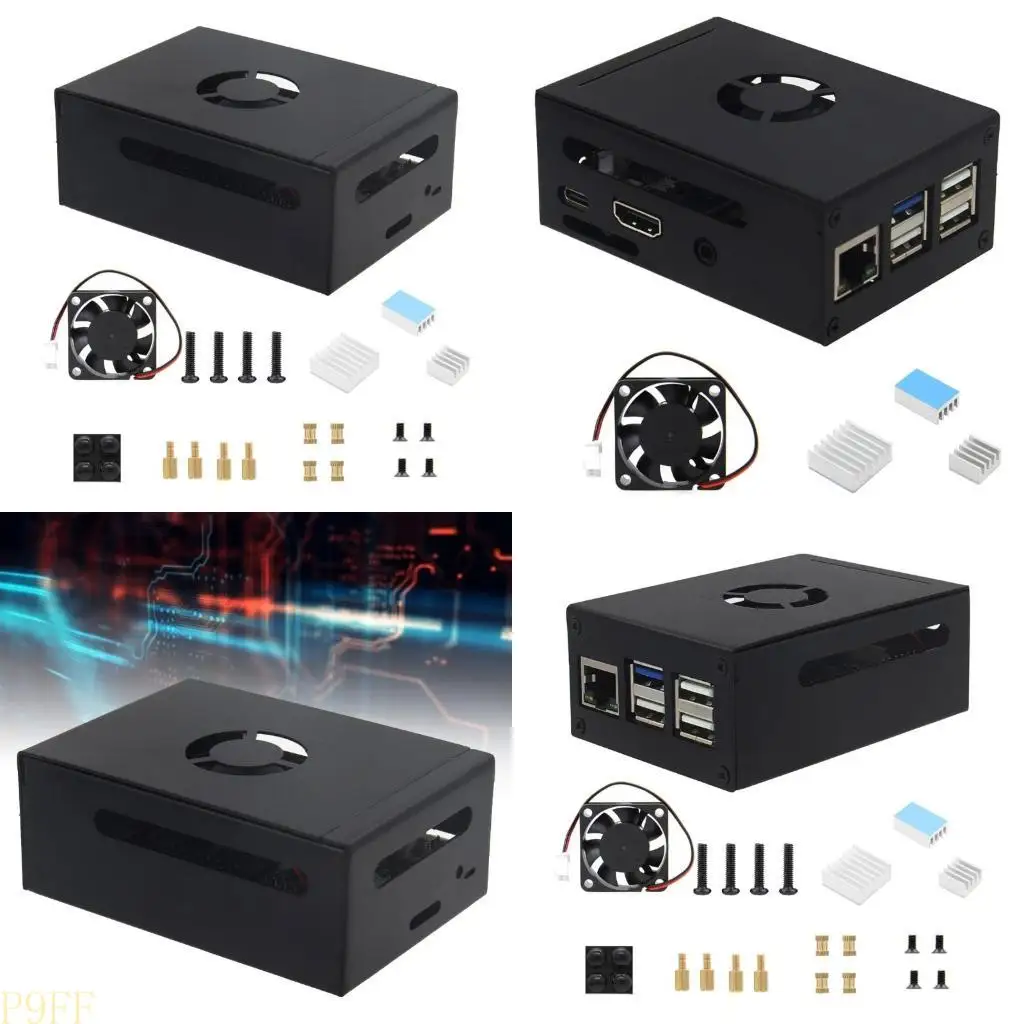 

CS1W Metal Enclosure Case for OrangePi 3B (N510) Stay Cooled and Protected Cover Fan