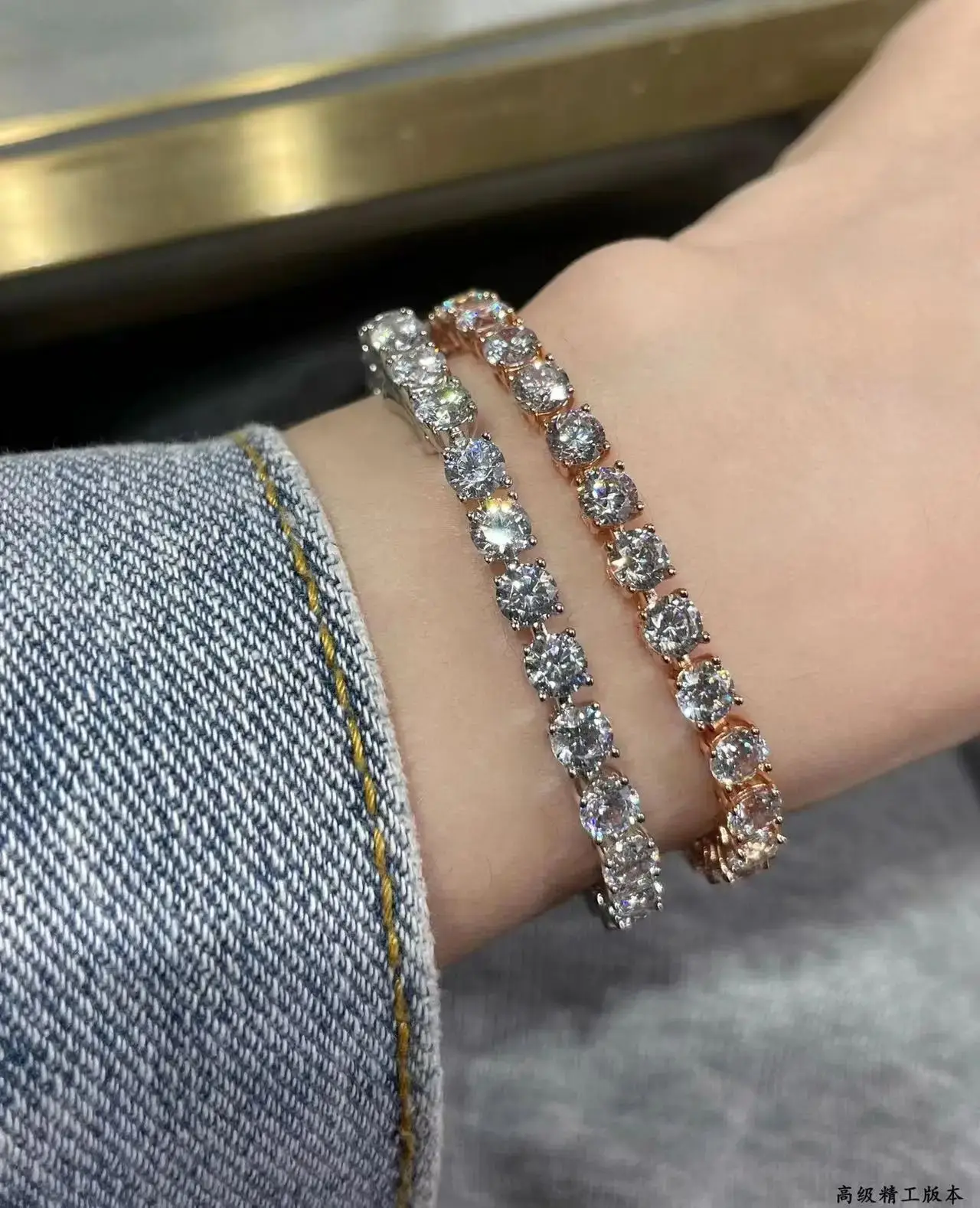 

New 2023 Trend Classic Hot Brand Anniversary Gifts Zircons Bracelets Jewelry For Women Wedding Pure 925 Sliver Rose Gold Plated