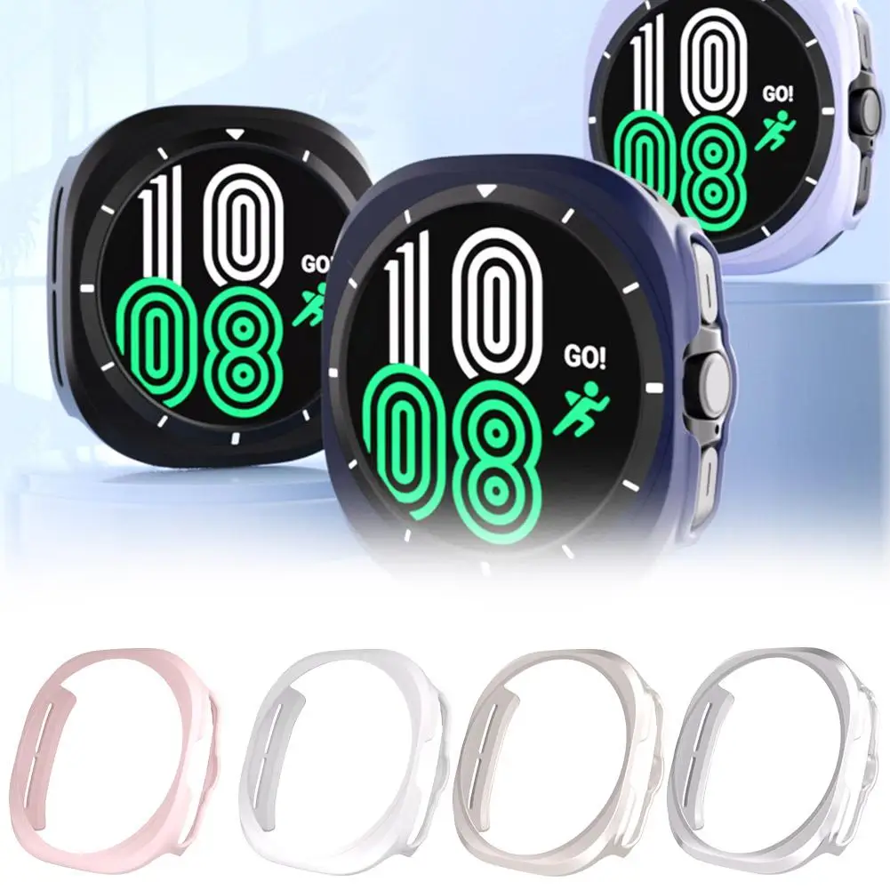 For Samsung Galaxy Watch7 Ultra Watch Case Protection Injection Oil Protection Half Case Hollow Pack PC Accessories Case L4H7