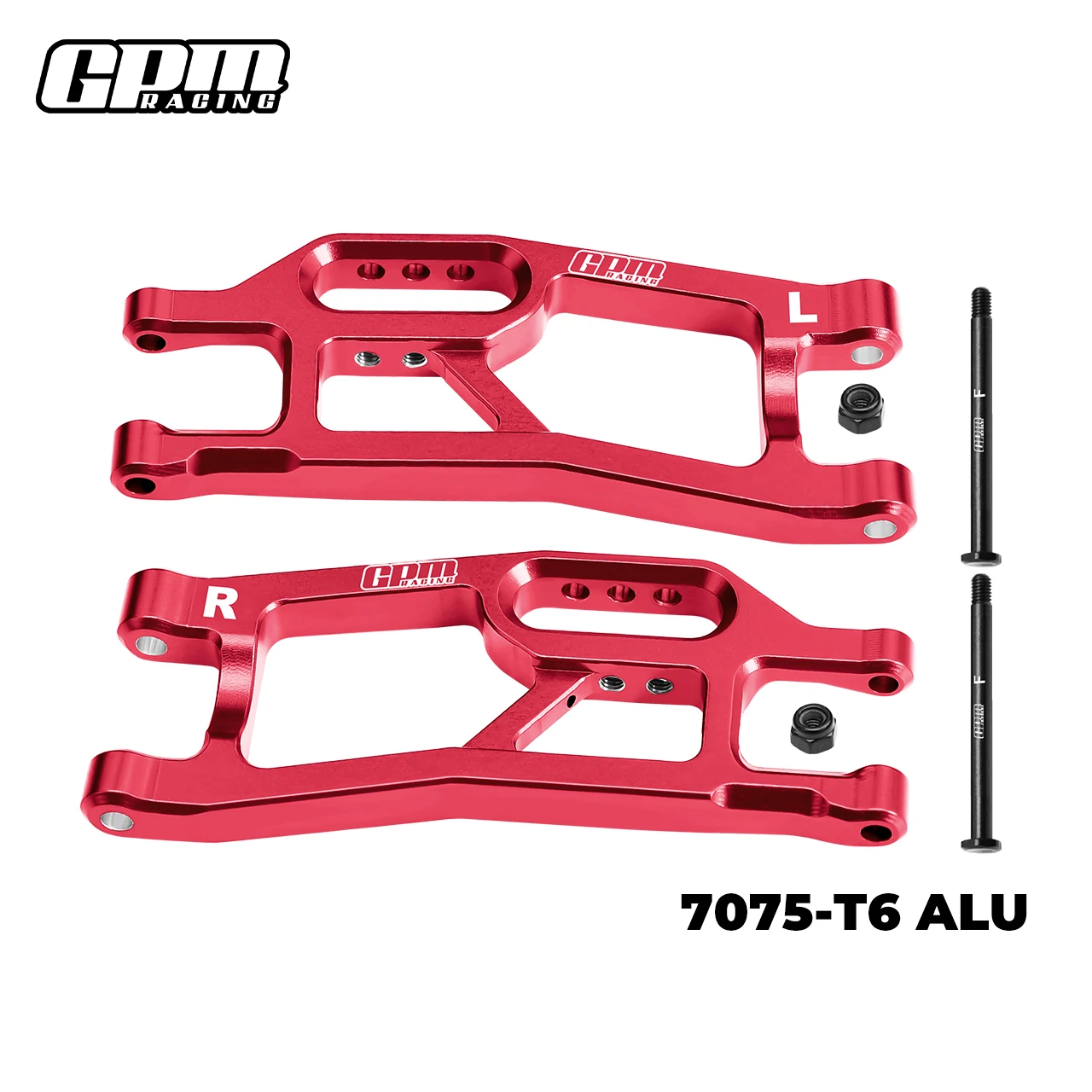 Brazos de suspensión inferiores delanteros de aleación GPM 7075 para TRAXXAS Mini XRT VXL 3S 10725