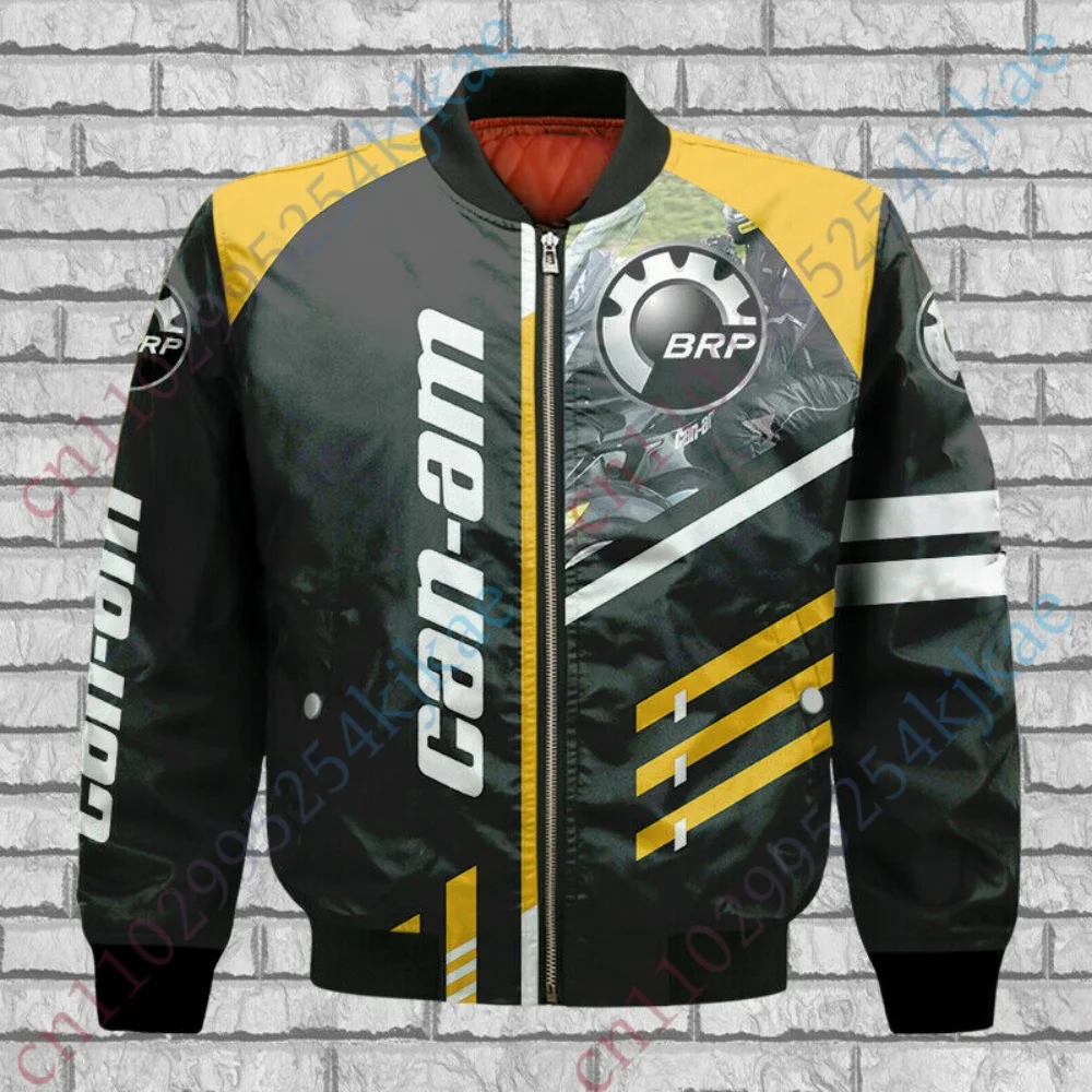 Can-am ウィンターボンバージャケット メンズ服 コート 軽量 厚手 野球ユニフォーム 原宿 ウインドブレーカー ヒップホップ ストリートウェア