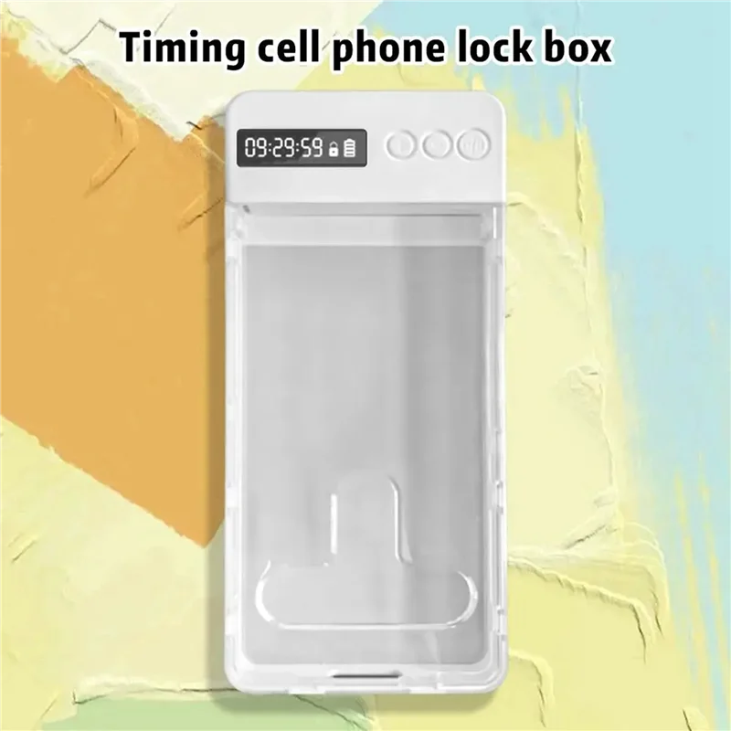 GROCE-2X Self-Discipline Phone Timer Lock Box For Iphone Android Phone Case Self-Control Timer Locker White