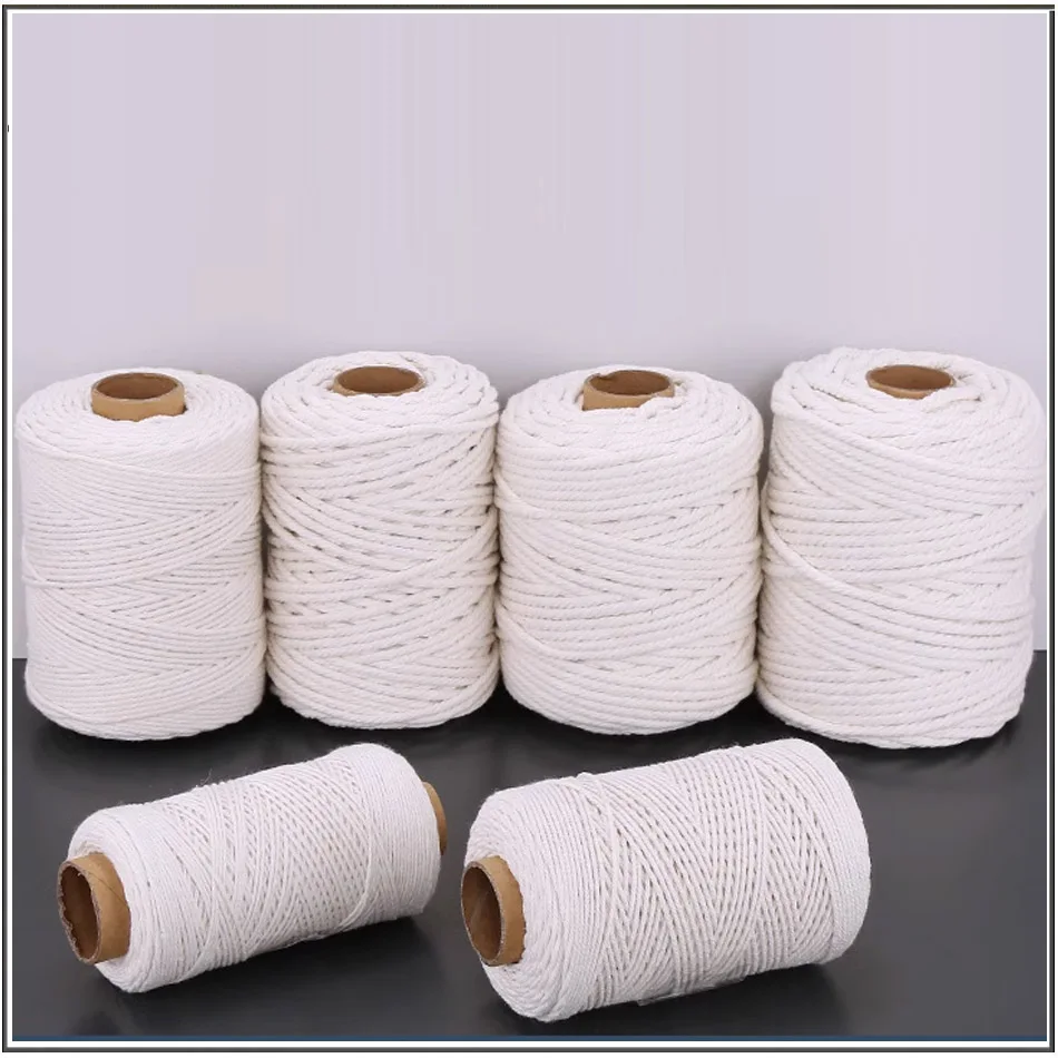 Cotton Thread Weaving Thread Cotton Rope Thick Wrapped Edge Rolling Hanging tag binding rope Colored Water Absorbing Rope