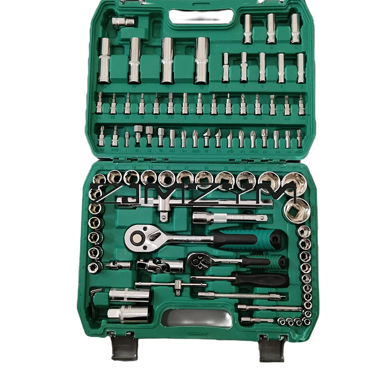 94Pcs/Sets Auto Repair Tool Kit Socket Ratchet Wrench Set Repair Car And Motorcycle Toolbox