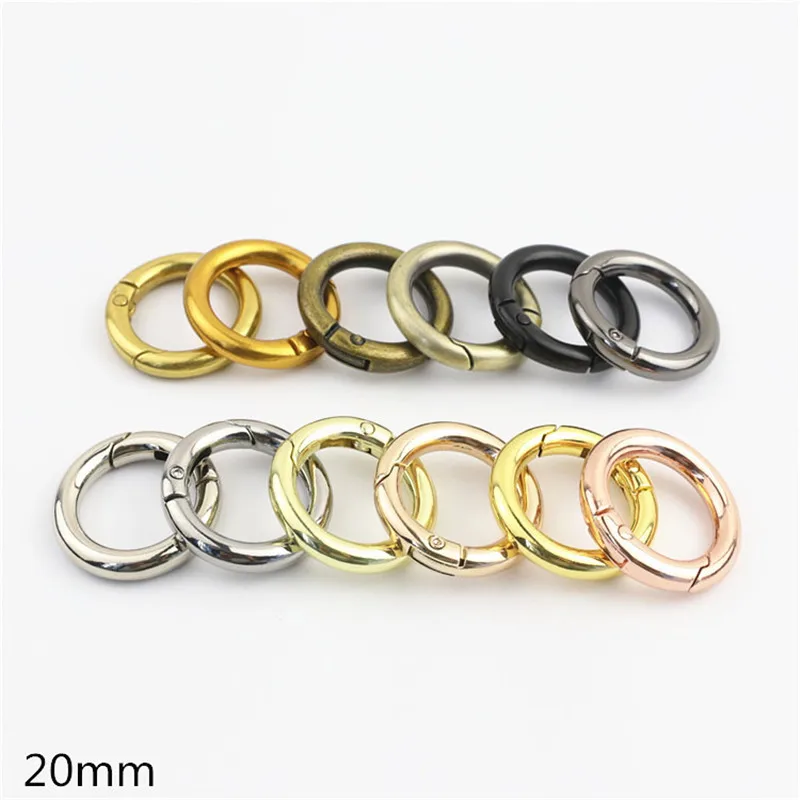 

Metal spring gate O Ring Openable Keyring Leather Craft Bag belt strap buckle trigger snap clasp clip connector DIY accessory