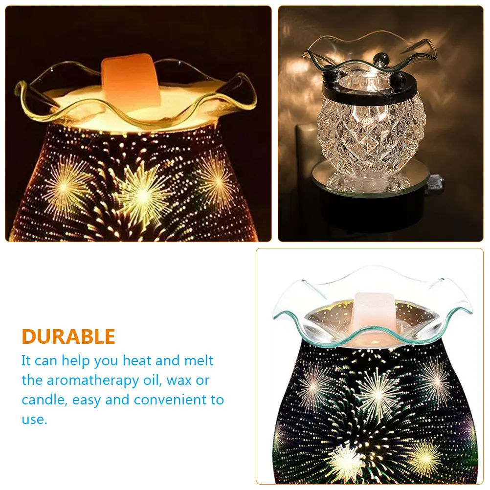 3Pcs Heat-Resistant Glass Wax Melter Dish Replacement for Wax Burner Aromatherapy Lamp Oil Warmer Warmer Fragrance Heater