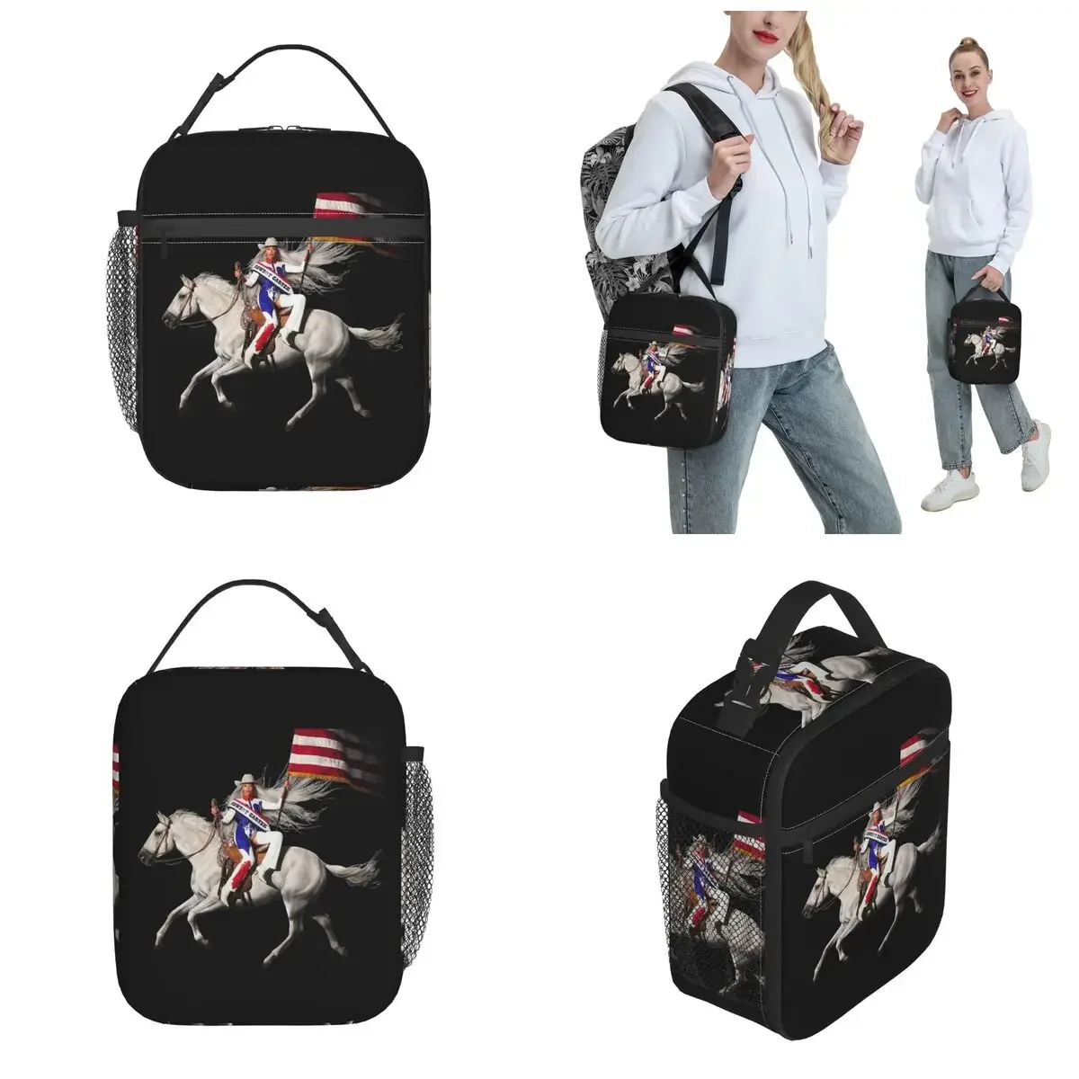 Beyonce Cowboy Carter Music Singer Thermal Insulated Lunch Bag for Office Portable Food Bag Container Cooler Thermal Lunch Boxes