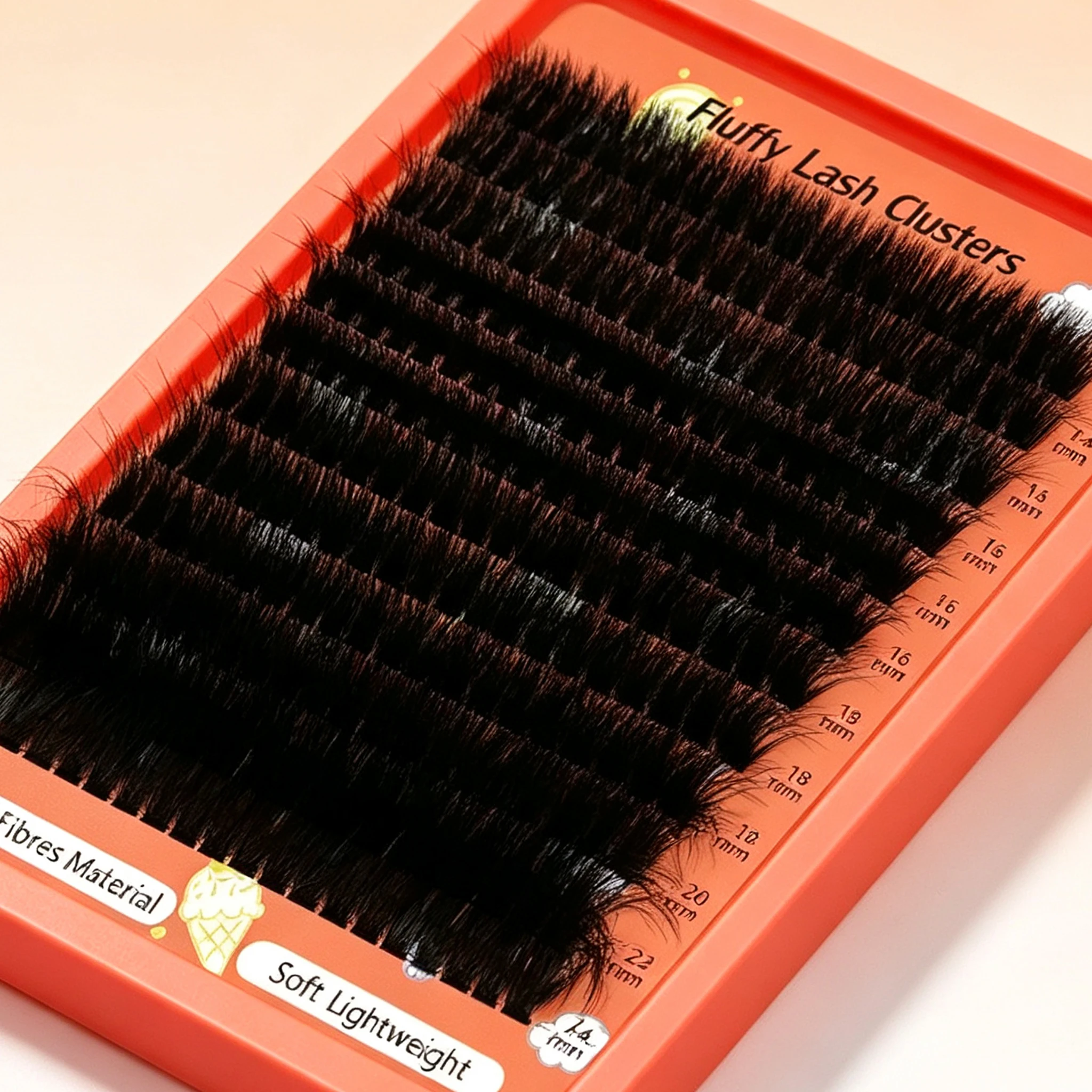 Cluster-Wimpern D-Curl, gemischte Längen, dramatisches Volumen, DIY-Wimpernverlängerungen, weiche, wiederverwendbare Kunstwimpern für Anfänger, Augen-Make-up – Detail 5