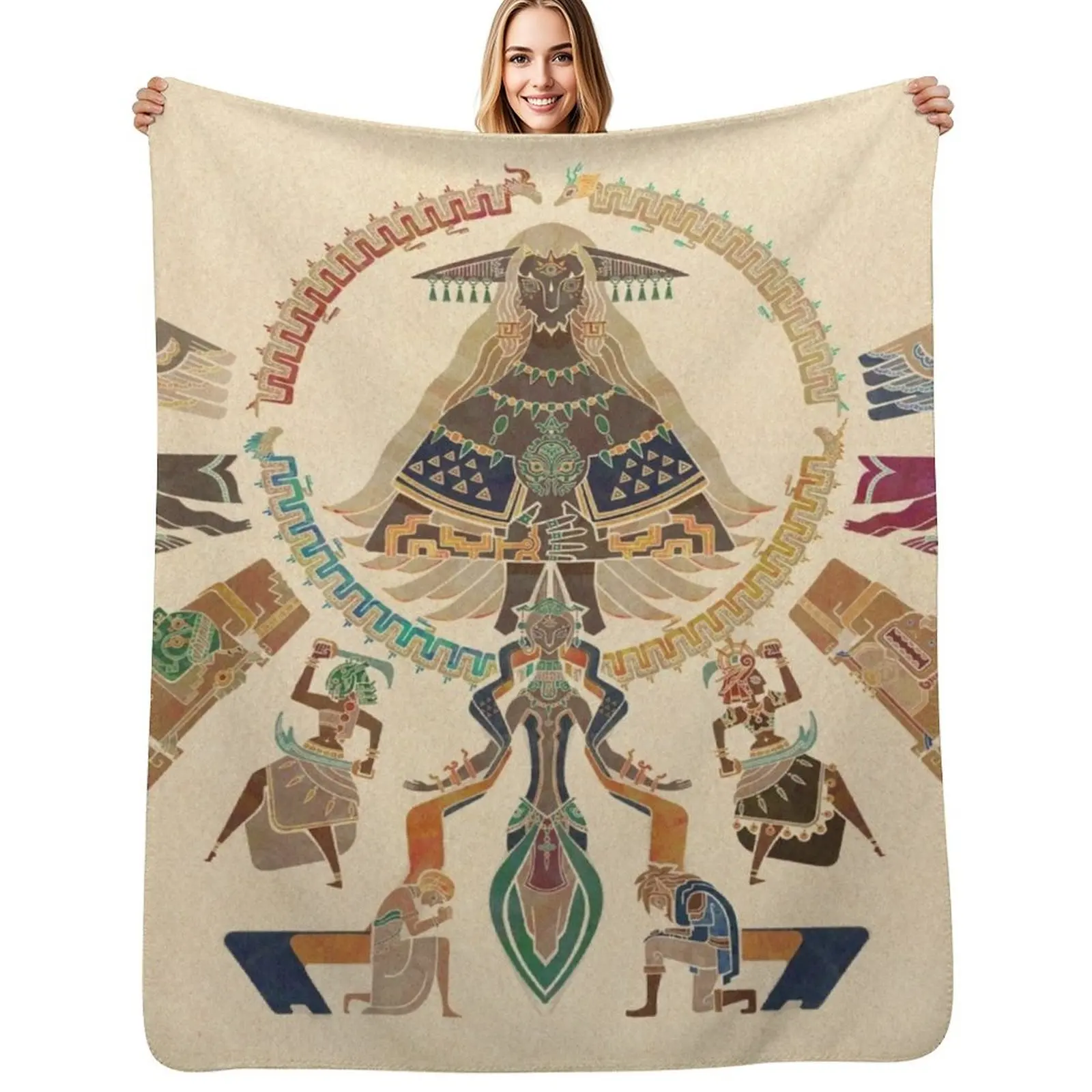 The first king of Hyrule Throw Blanket Flannel Fleece Soft Warm Throw Blanket