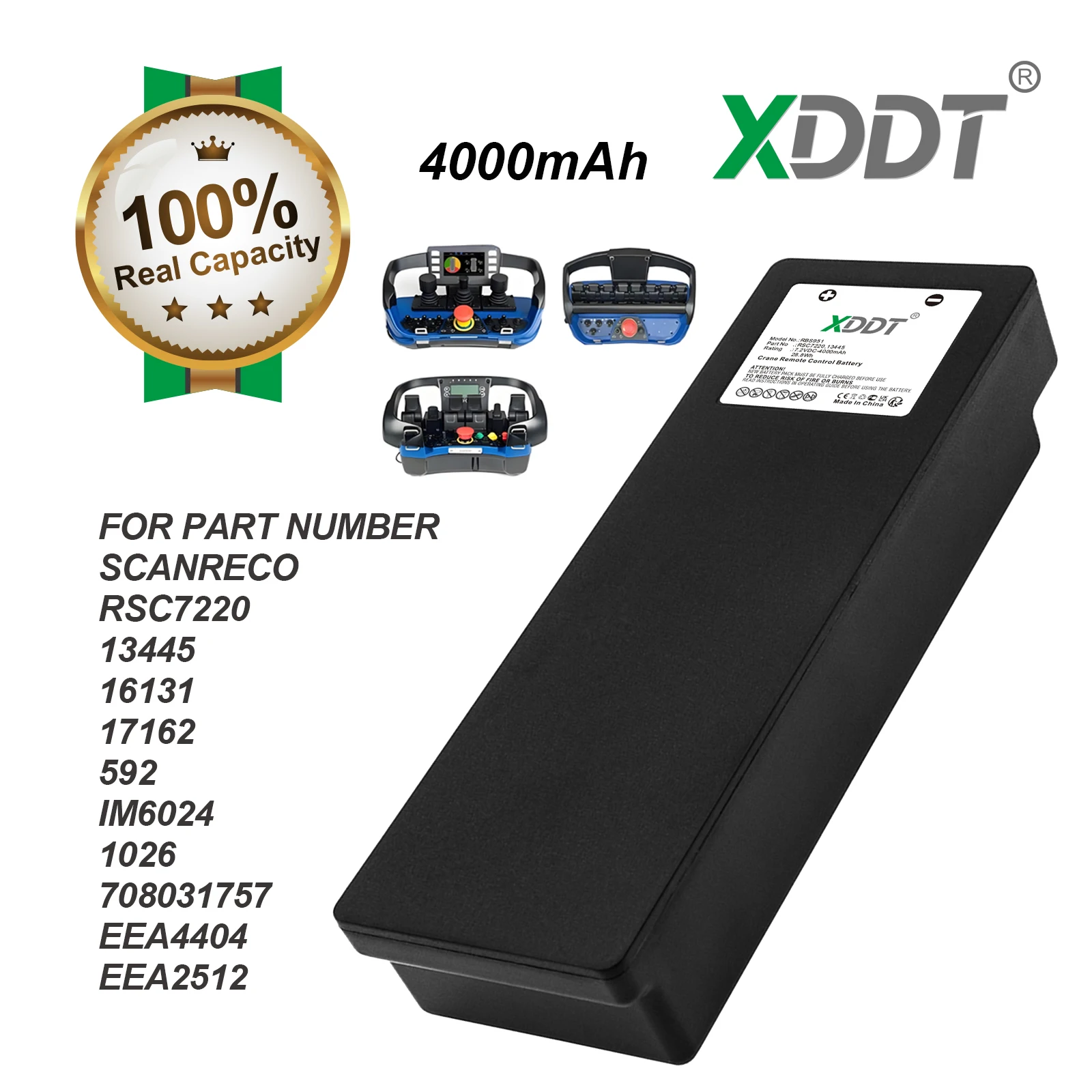 4000mAh 7.2V 28.8Wh كرين التحكم عن بعد بطارية ni-mh ل Scanreco RSC7220 13445 16131 17162 592 IM6024 1026 708031757 EEA4404