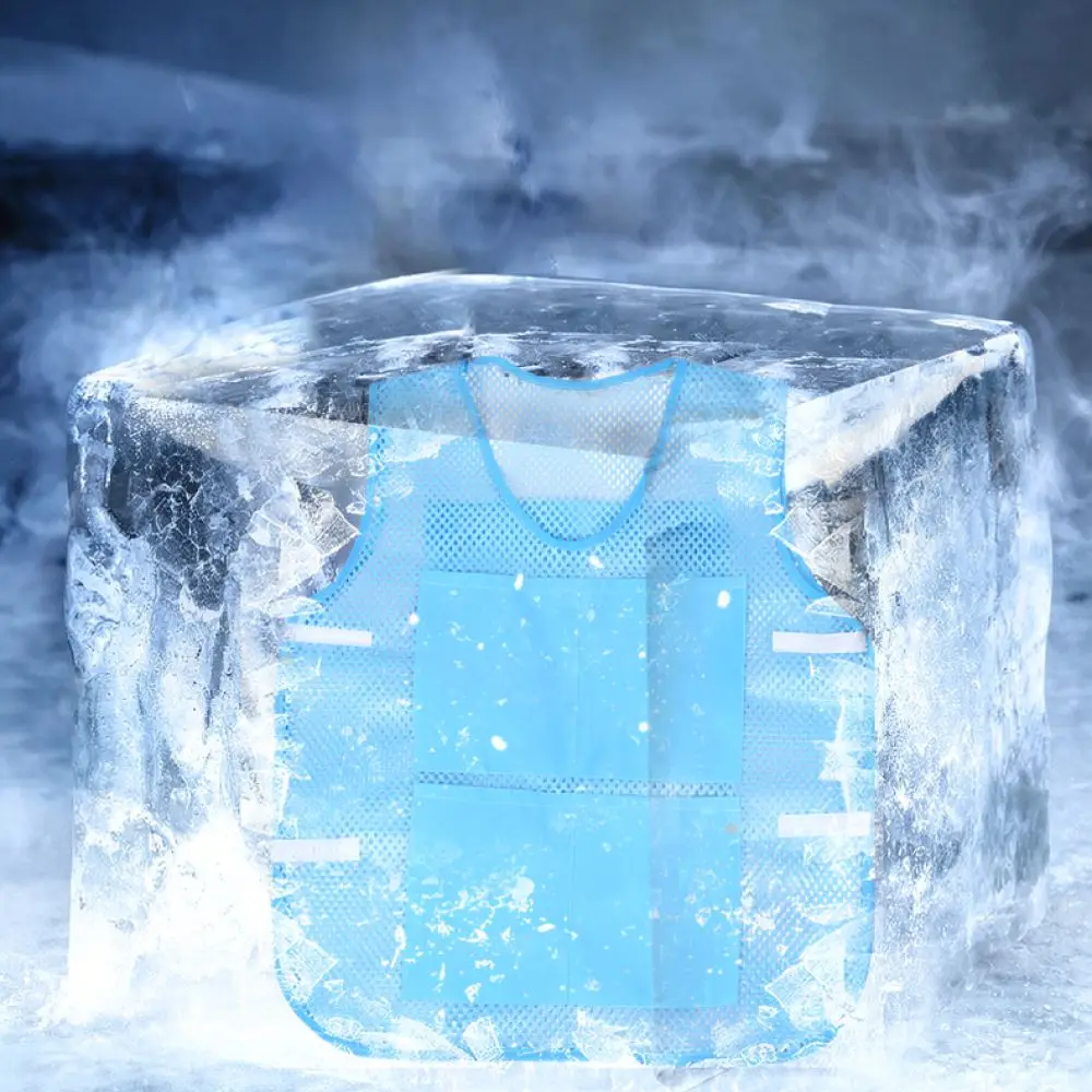 Professional Cooling Vest For High Temperature Environment Reusable Ice Pack Thermal Relief Safety Protective Vest Equipment