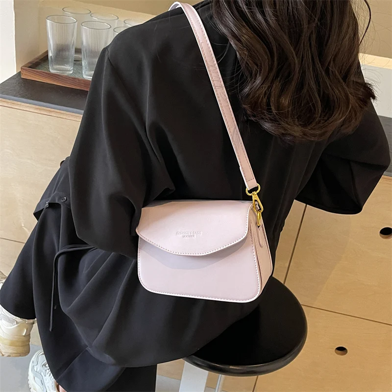 LEFTSIDE Small PU Leather Flap Crossbody Bags for Women 2024 Korean Fashion Females Shoulder Bag Lady Handbags and Purses