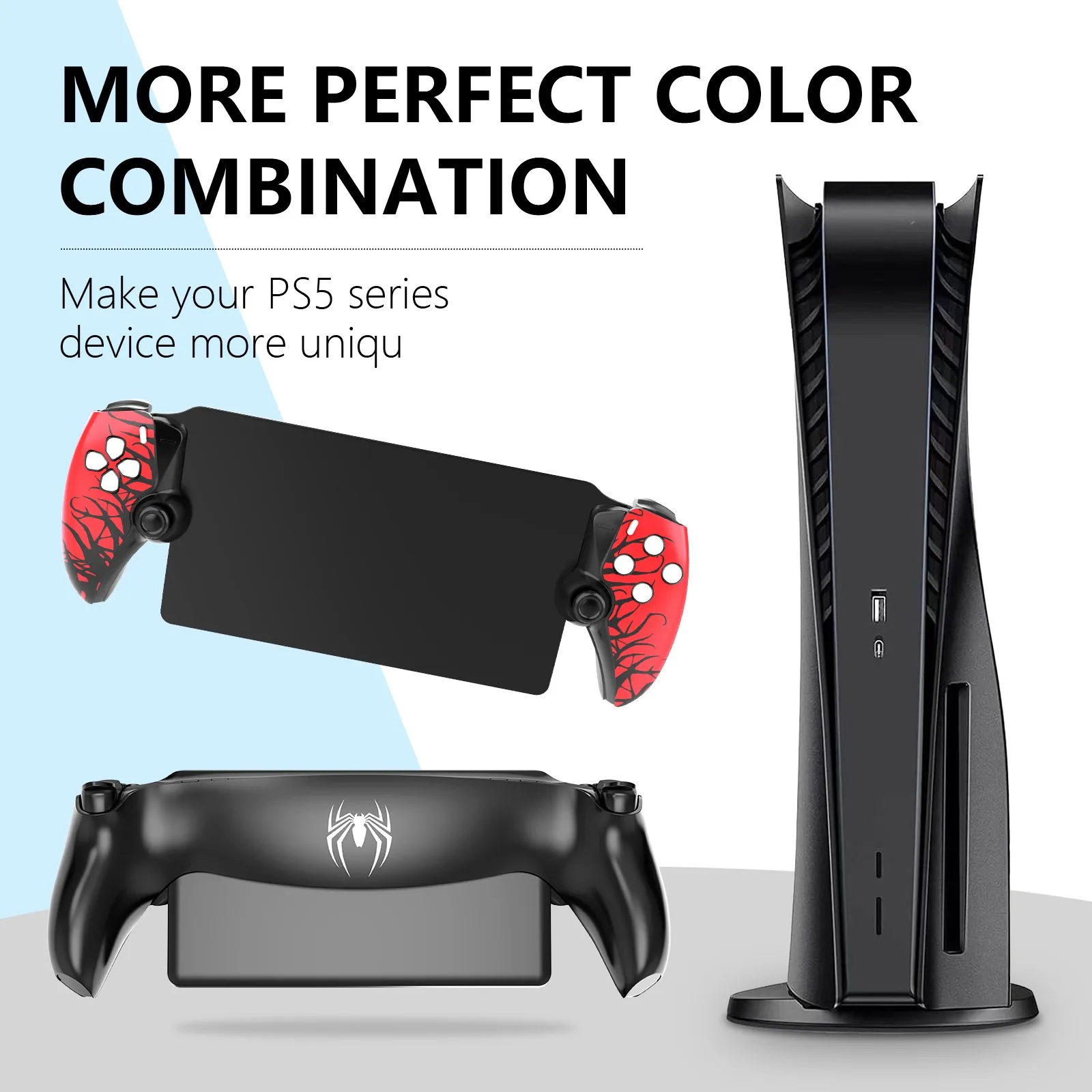 Faceplate for Playstation Portal Shell Cover Replacement Shockproof Protective Handheld Game Console Cover for PS Portal Remote