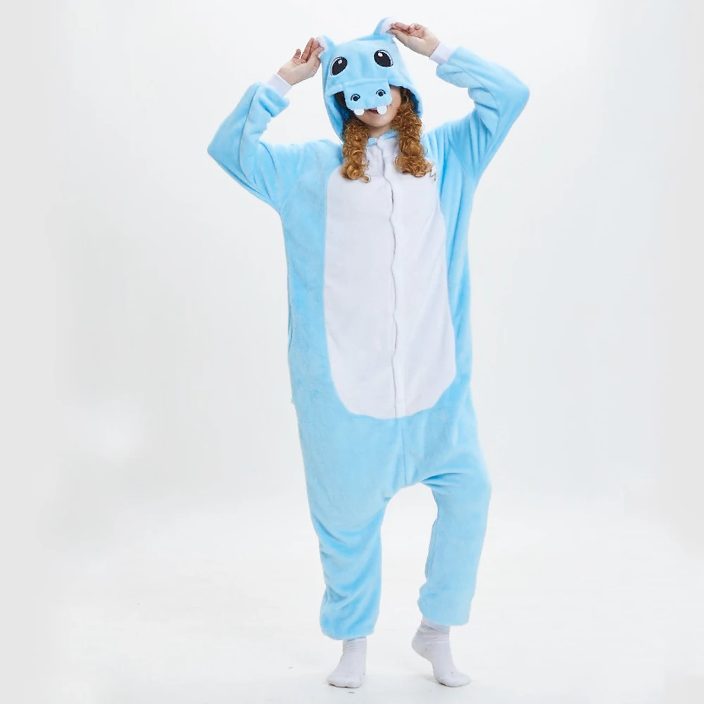 Animal Onesie Adult Jumpsuit Unisex One-Piece Pajamas Cosplay Funny Costume Plush Sleepwear for Halloween Christmas Costume
