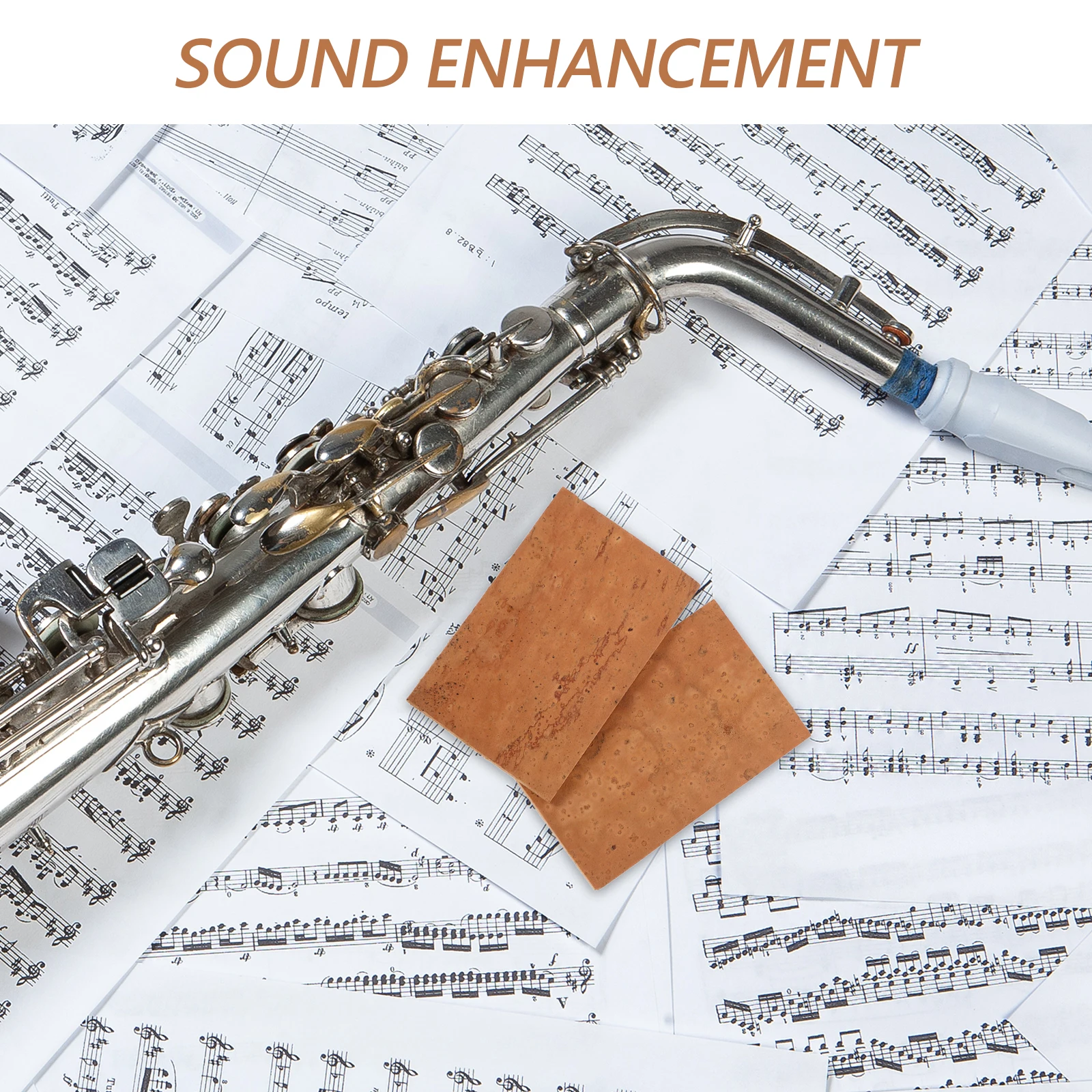

2Pcs Wood Cork Sheets for Tenor Saxophone Mouthpiece Replacement Parts Airtight Seal Ideal for Musicians Students Practice Live