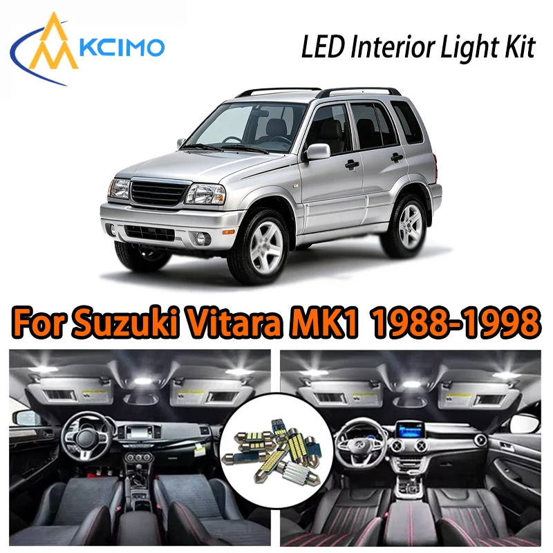 

Long Life LED Interior Lights For Suzuki Vitara MK1 1988-1998, Two Colors Choice Super Bright Ice Blue White