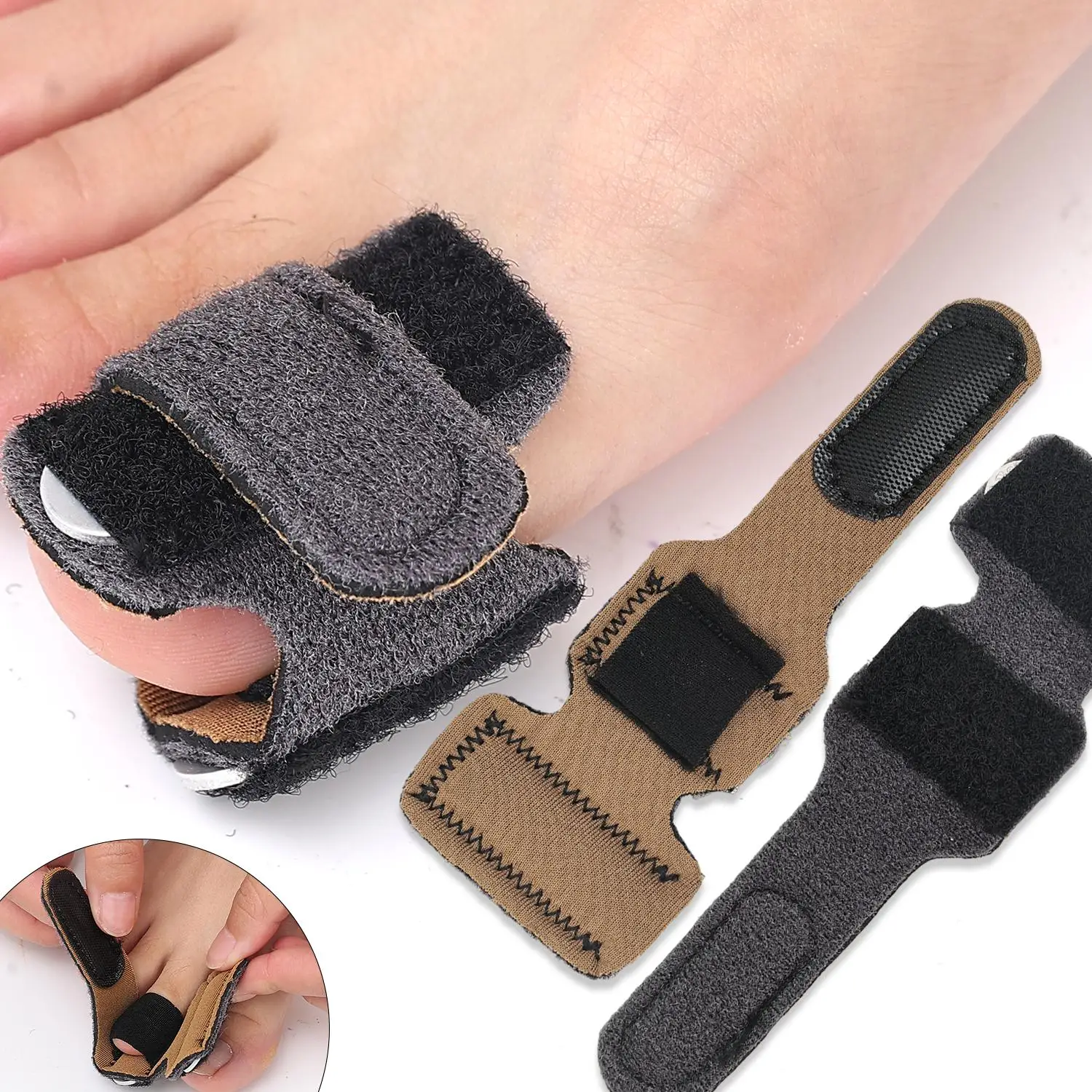 1/2Pcs Toe Finger Straightener Hammer Toe Tape Hallux Valgus Corrector Bandage Toes Separator Splint Wraps Foot Care Supplies