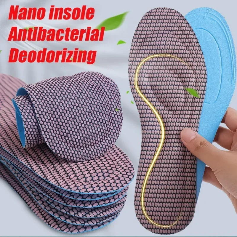 Memory Foam Orthopedic Insoles for Shoes Antibacterial Deodorization Sweat Absorption Insert Sport Shoes Running Pads Unisex