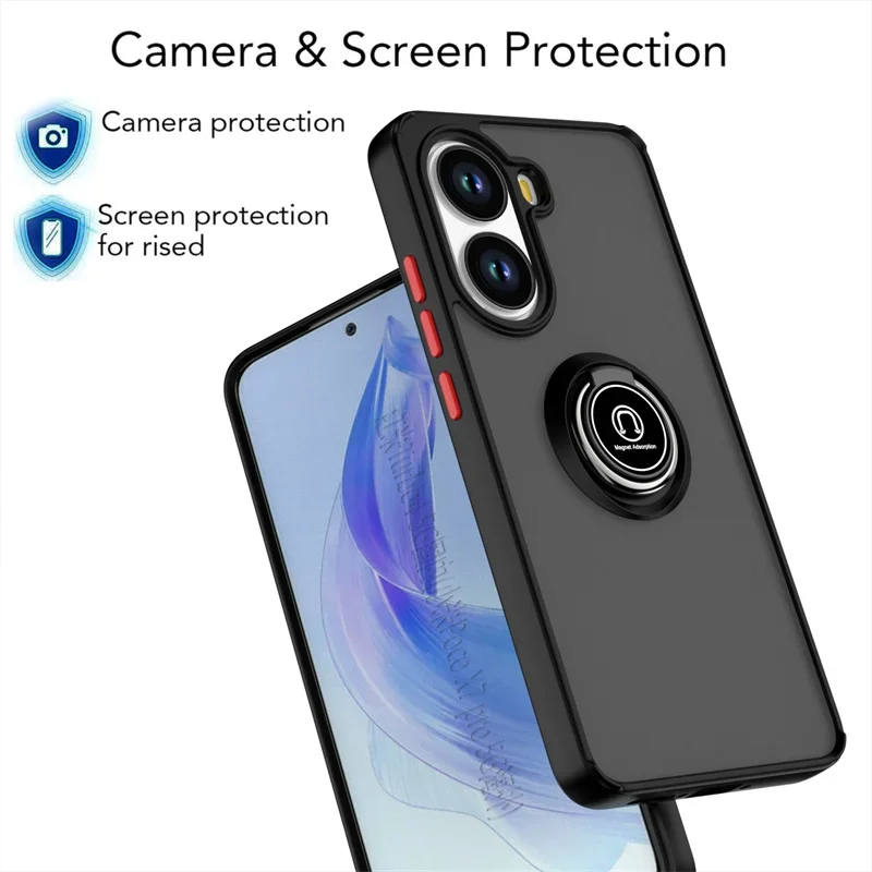 حافظة Poco X7 Pro 5G غطاء مدرع شفاف لهاتف Xiaomi Poko Poxo Pocco Little X 7 Pro X7Pro حامل حلقة مغناطيسي للسيارة Coque
