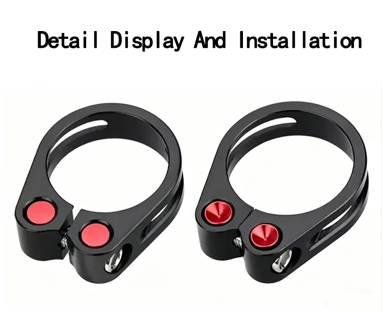 Aluminiumlegierung Fahrrad-Sattelstützenklemme Sattelrohrklemme MTB Fahrrad-Sattelrohrclip Fahrradteile Fahrradsattelklemme 31,8/34,9mm – Detail 7