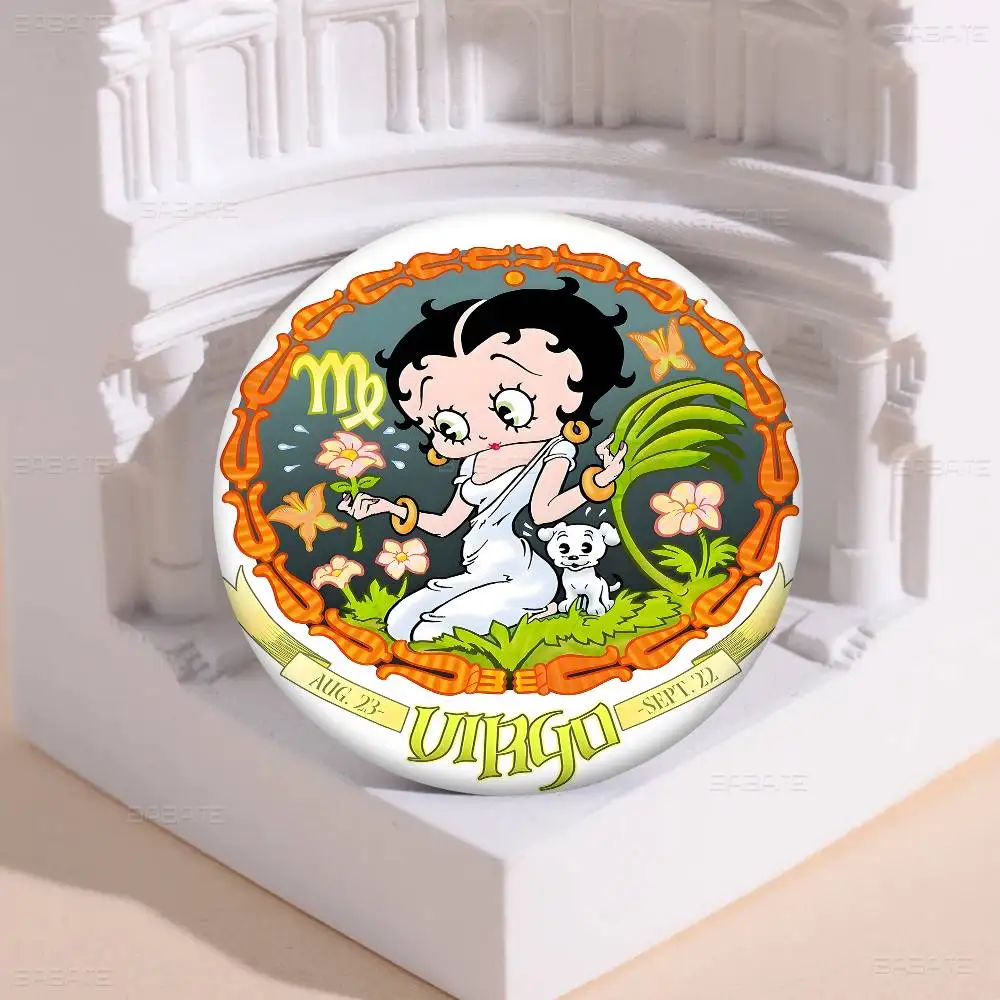 B-Betty-Cute-Boop Anmie Anime Brooches Cute Cartoon Badge Jacket Jeans Lapel Pin Gift Accessorie