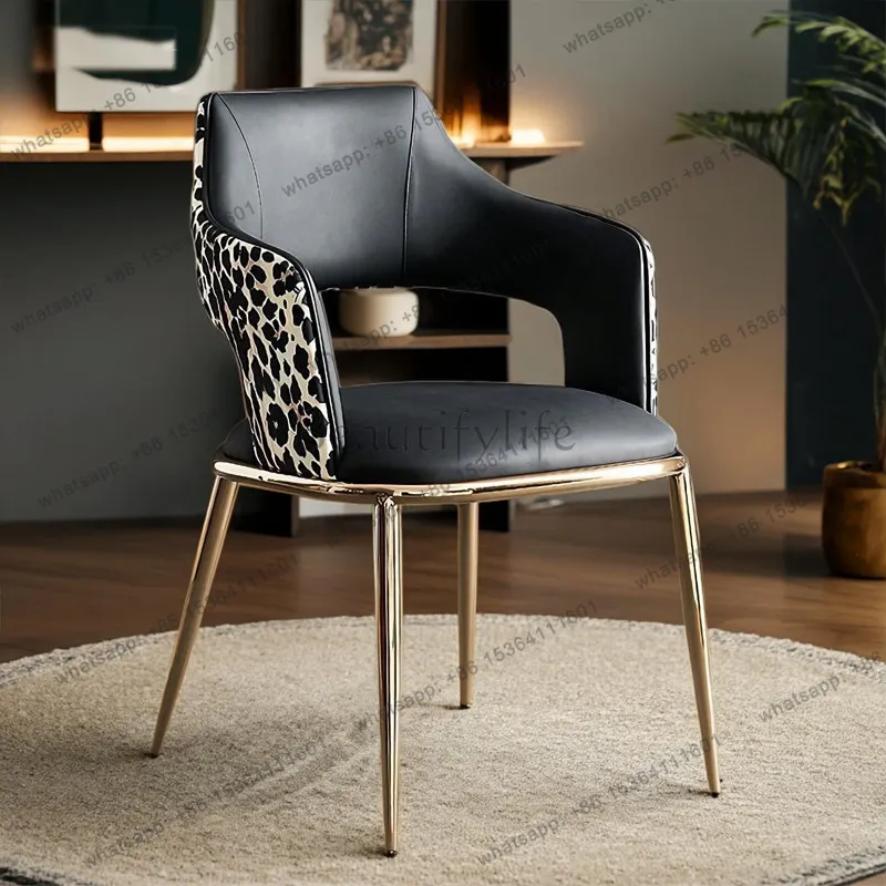 

Light Luxury Dining Chair Home Modern Simple Leisure Study Designer High-end Villa Italian Restaurant Chair