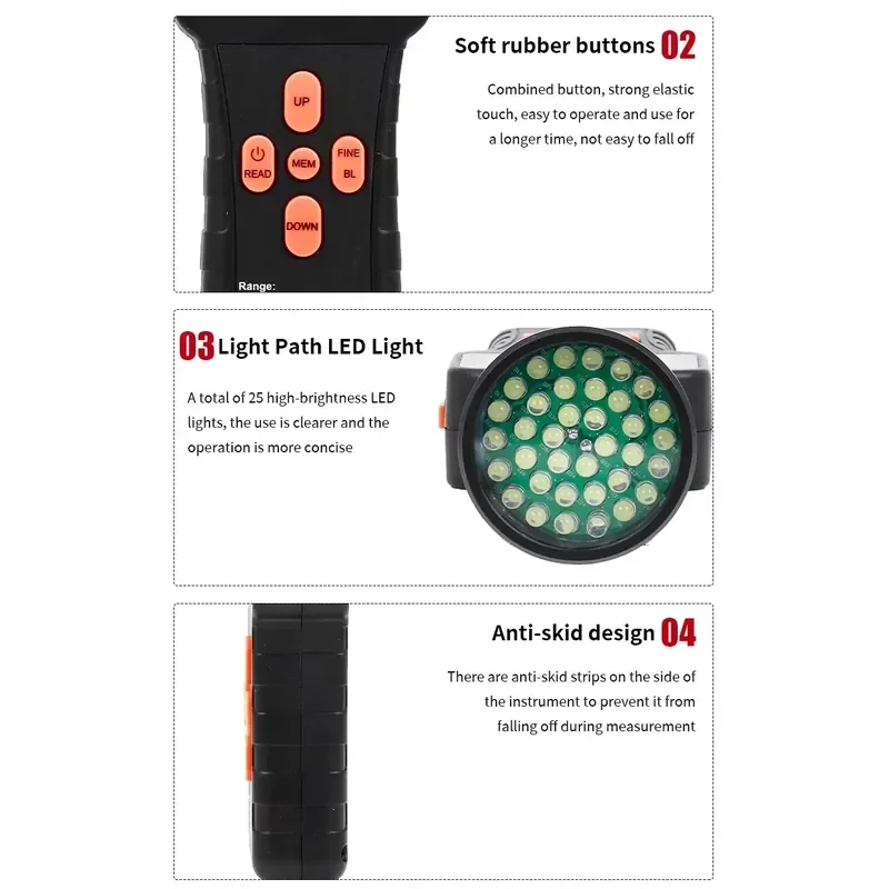 6237P RuoShui 60 to 19999RPM/FPM Digital Stroboscope Tachometer