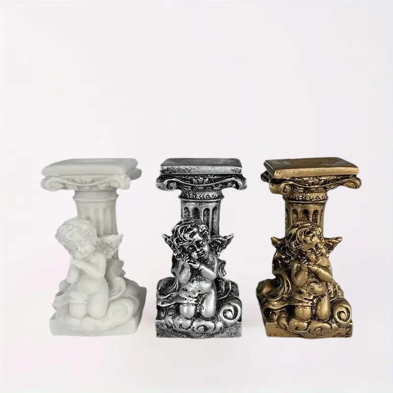 

Roman Column Angel Crystal Ball Base Bottom Support High end Creative Home Entrance Decoration Resin Crafts