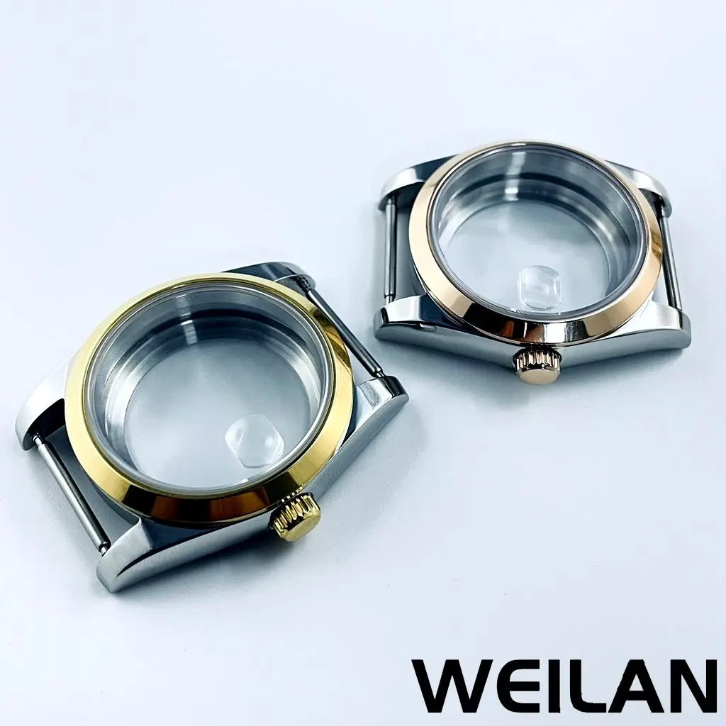 36mm 40mm Rose Gold Black Silvery NH34 NH35 NH36 NH38 NH39 NH70 NH72 ETA2824 PT5000 Watch Case Top Waterproof Sapphire Crysta