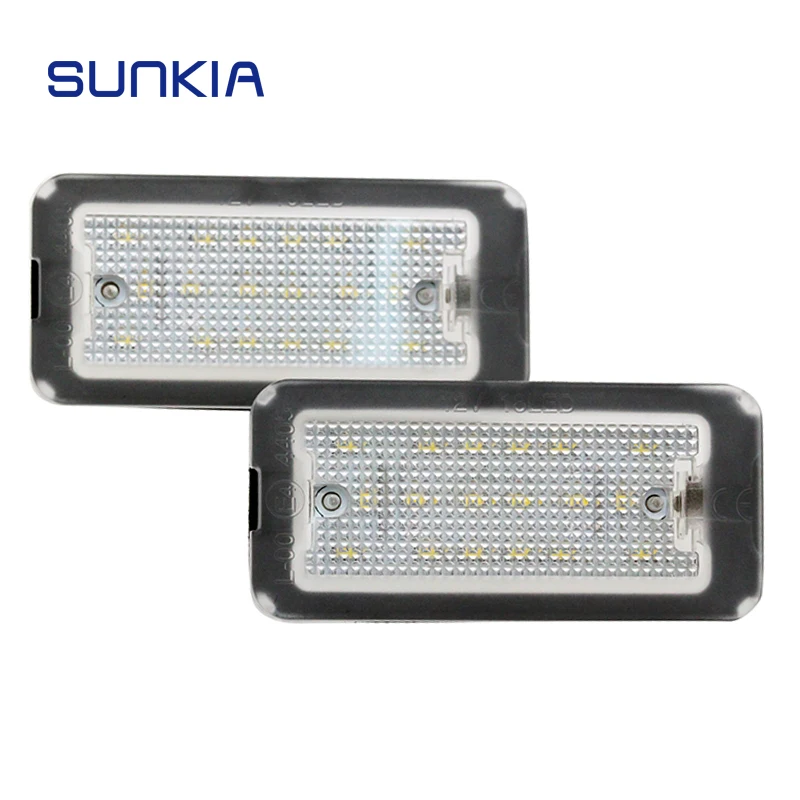 2Pcs/Set Car LED License Plate Number Light For Fiat 500 500C OEM NO.:51800482 Built-in Canbus Controller