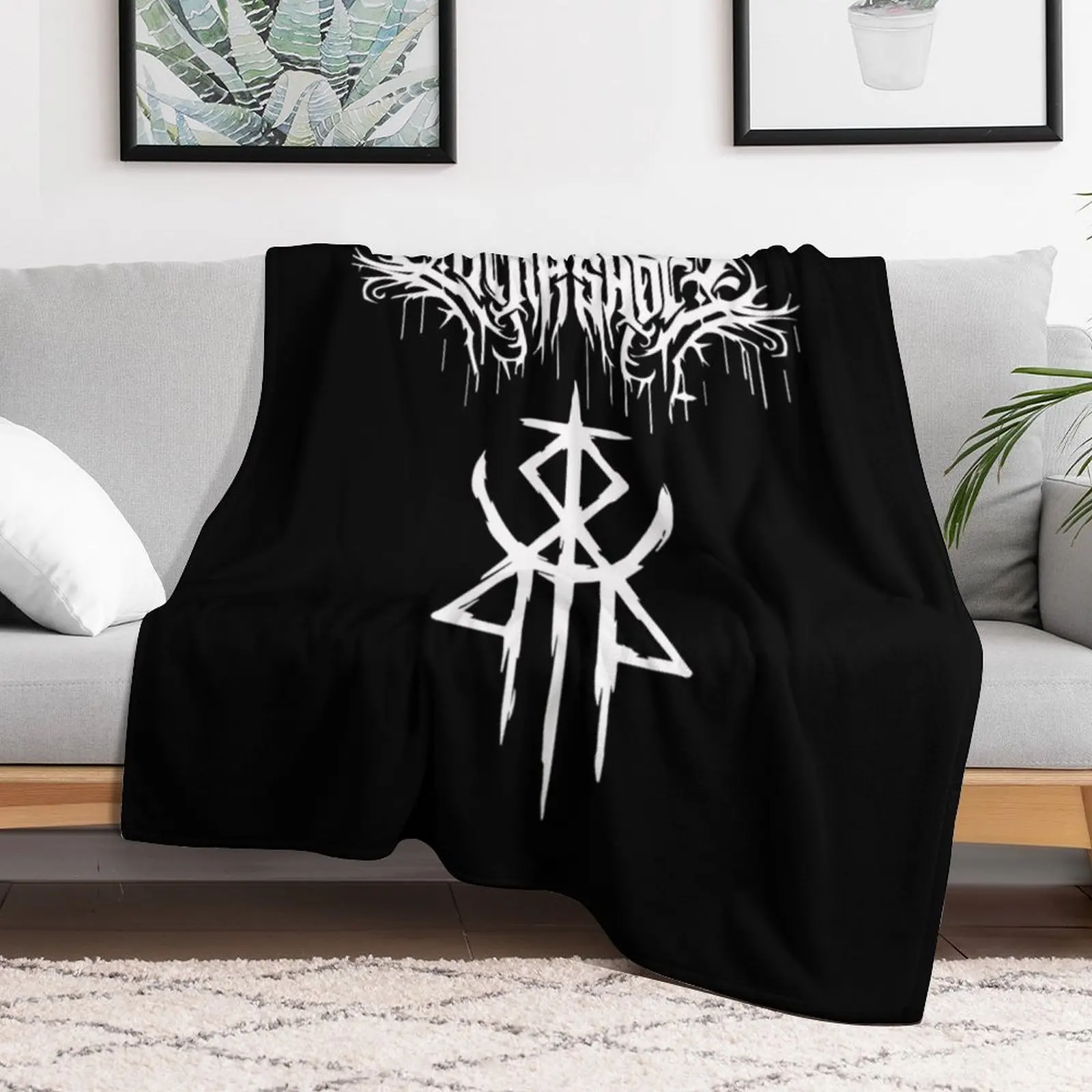 Lorna Shore Merch Lorna Shore Logo - Immortal Logo Throw Blanket