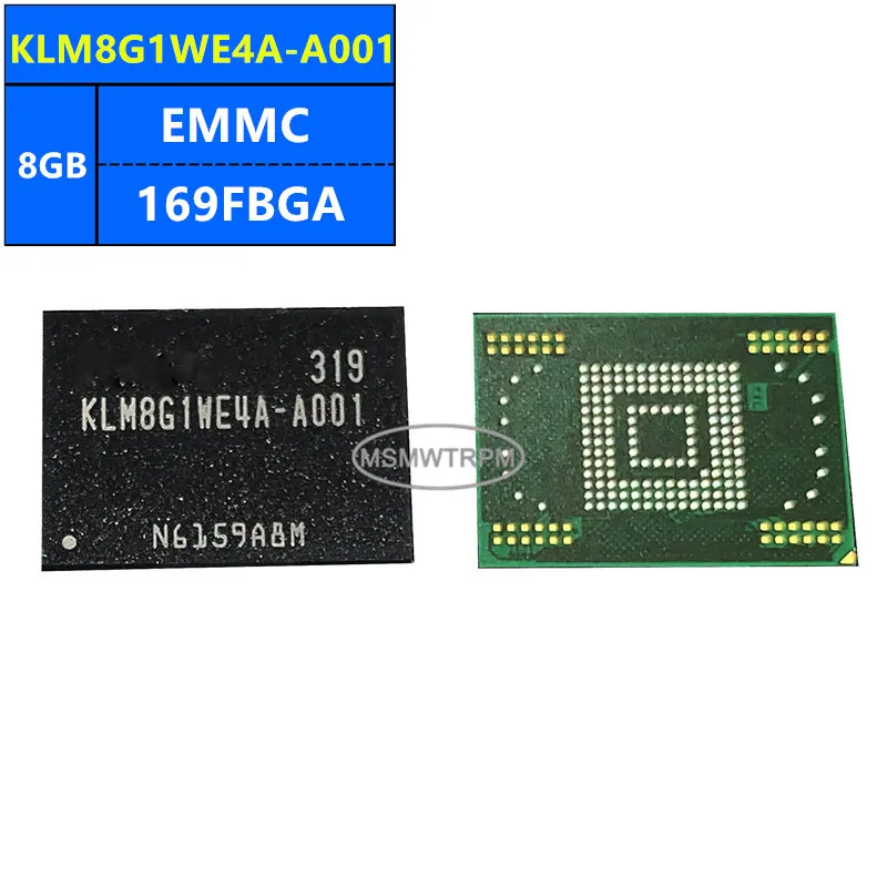 KLM8G2FEJA-A001 KLM8G2EEHM-B101 KLM8G1WE4A-A001 EMMC 8 ГБ 169FBGA чип памяти IC электронные компоненты новый оригинальный