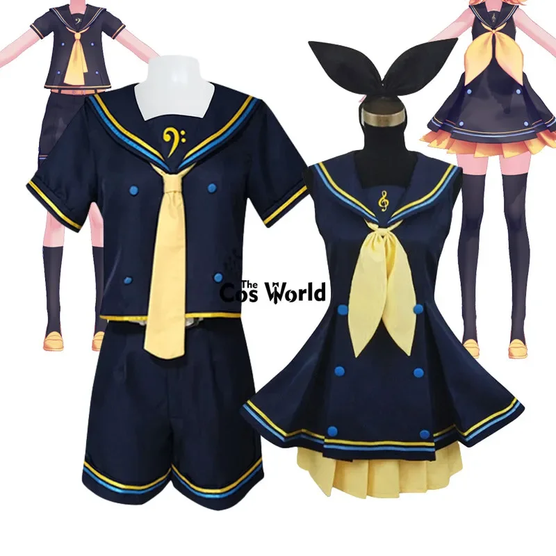 Zure Rin Len matrozenpakje outfits anime cosplay kostuums aanpassen