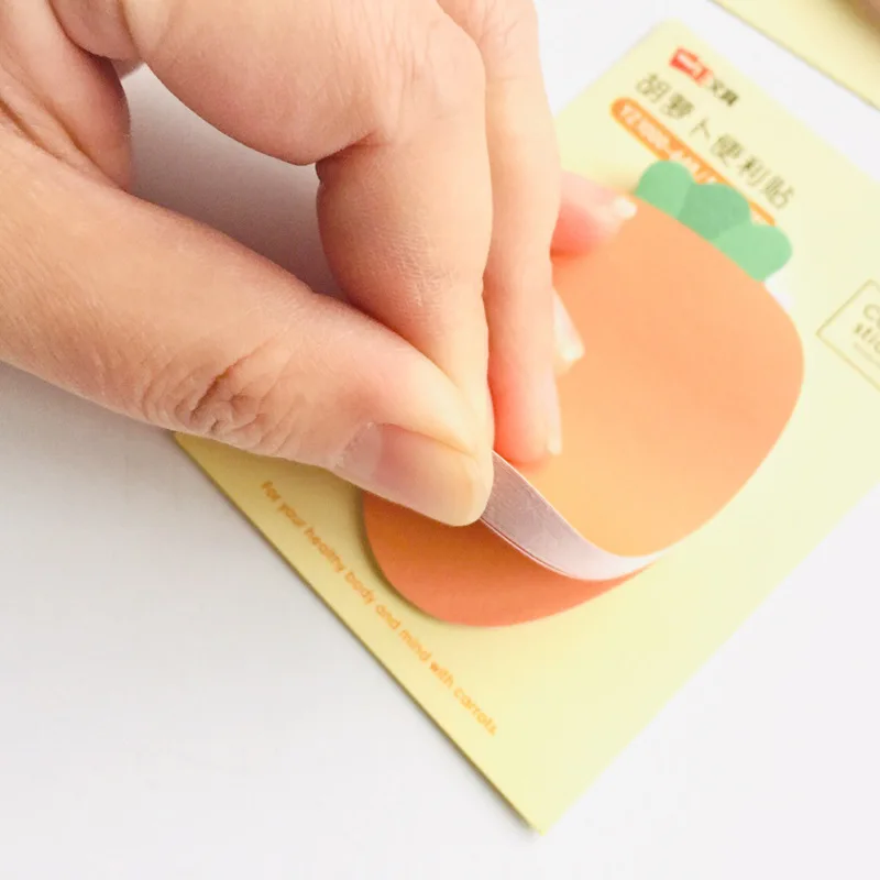 Carrot Memo note Cute Cartoon For The Notebook Paper Can Stick Creative Message Note N times Cute Stationery For Students