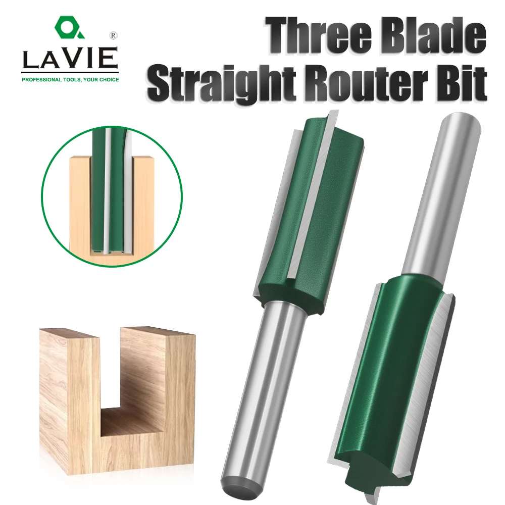 

Фреза LAVIE с хвостовиком 1/4 дюйма, 3-зубчатая, спиральная, прямая, идеально подходит для обрезки кромок и нарезания пазов, для деревообработки H07002Z3