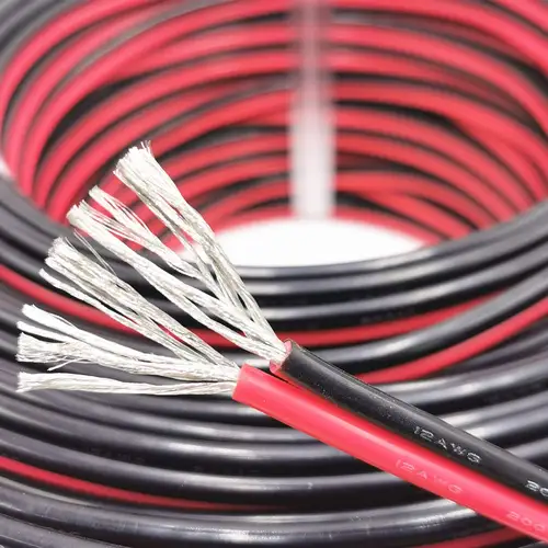 Imagen 2 del producto Cable paralelo rojo y negro 1m 3m 5m 10m 20m 50m 16 18 20 22 24 26 28 30AWG Cable de silicona Extra Flexible de alta temperatura