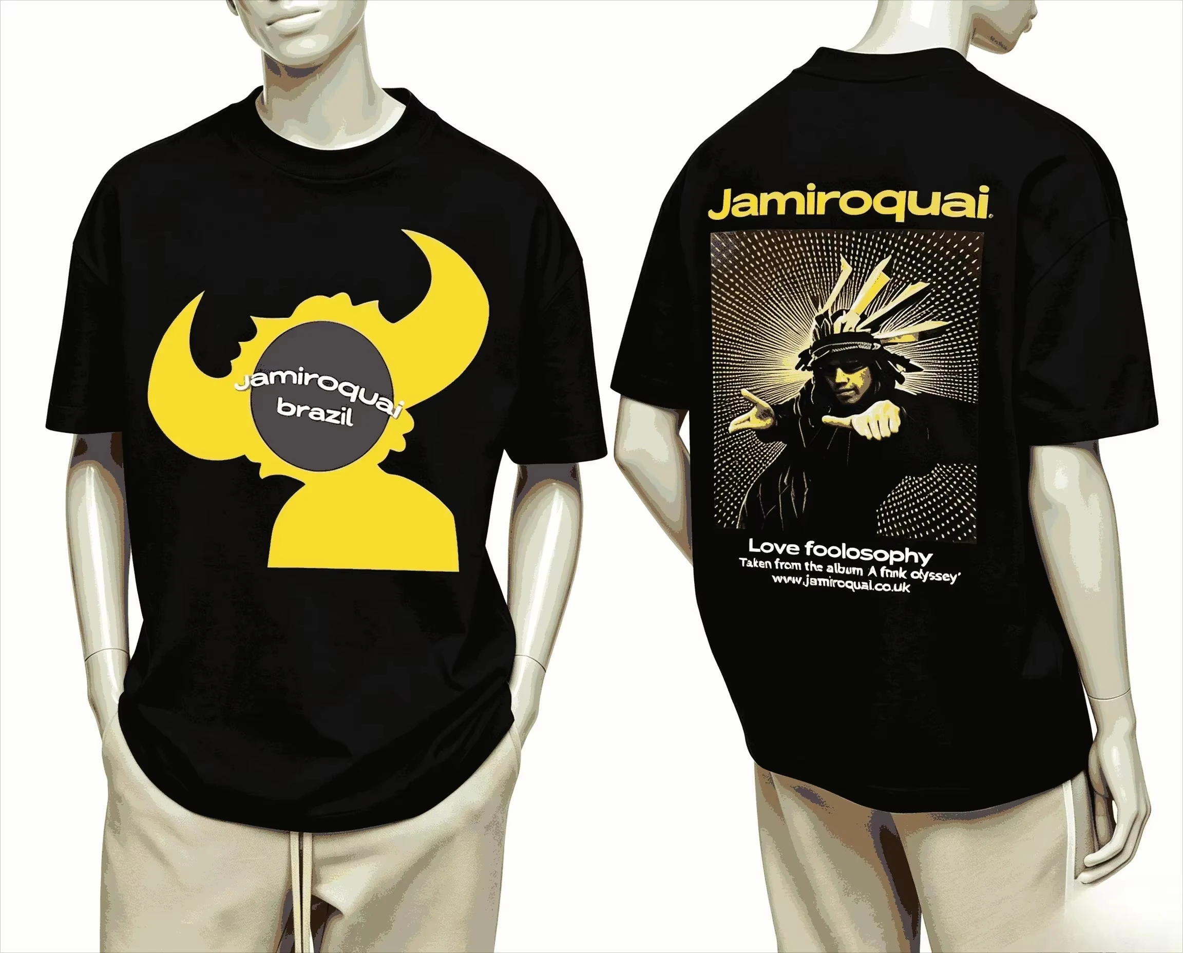 2026 New Jamiroquai Men's and Women's Gift Loose-Sleeved Street Style All-Gender Universal High-Quality T-Shirt