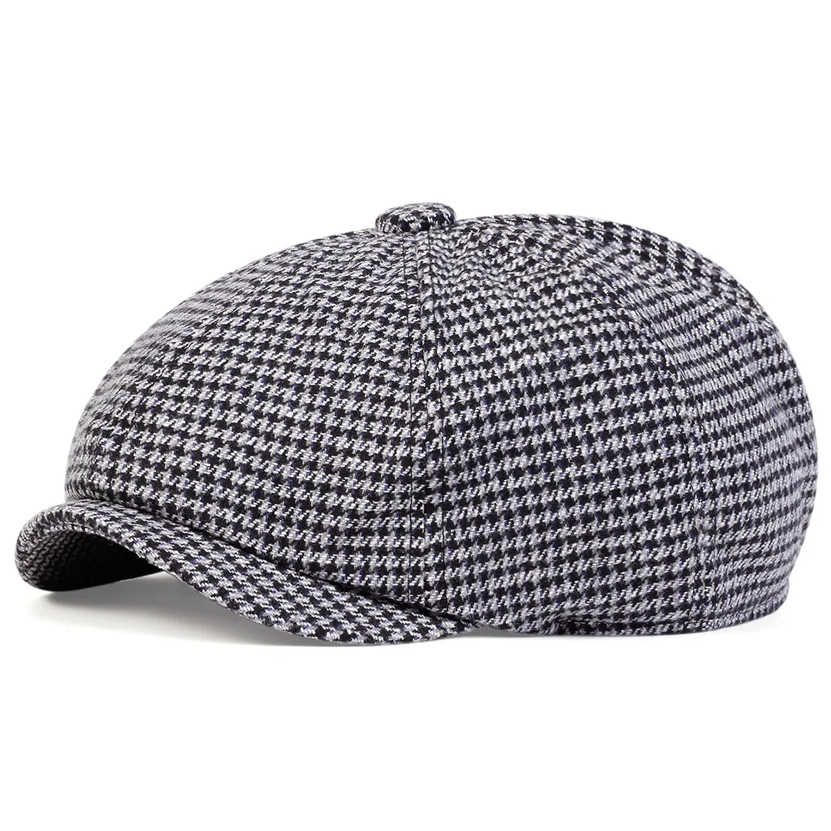 Fashion Thousand Birdcage Beret Men and Women Plaid Octagonal Cap England Painter Hat Street Newsboy Cap Retro Forward Cap