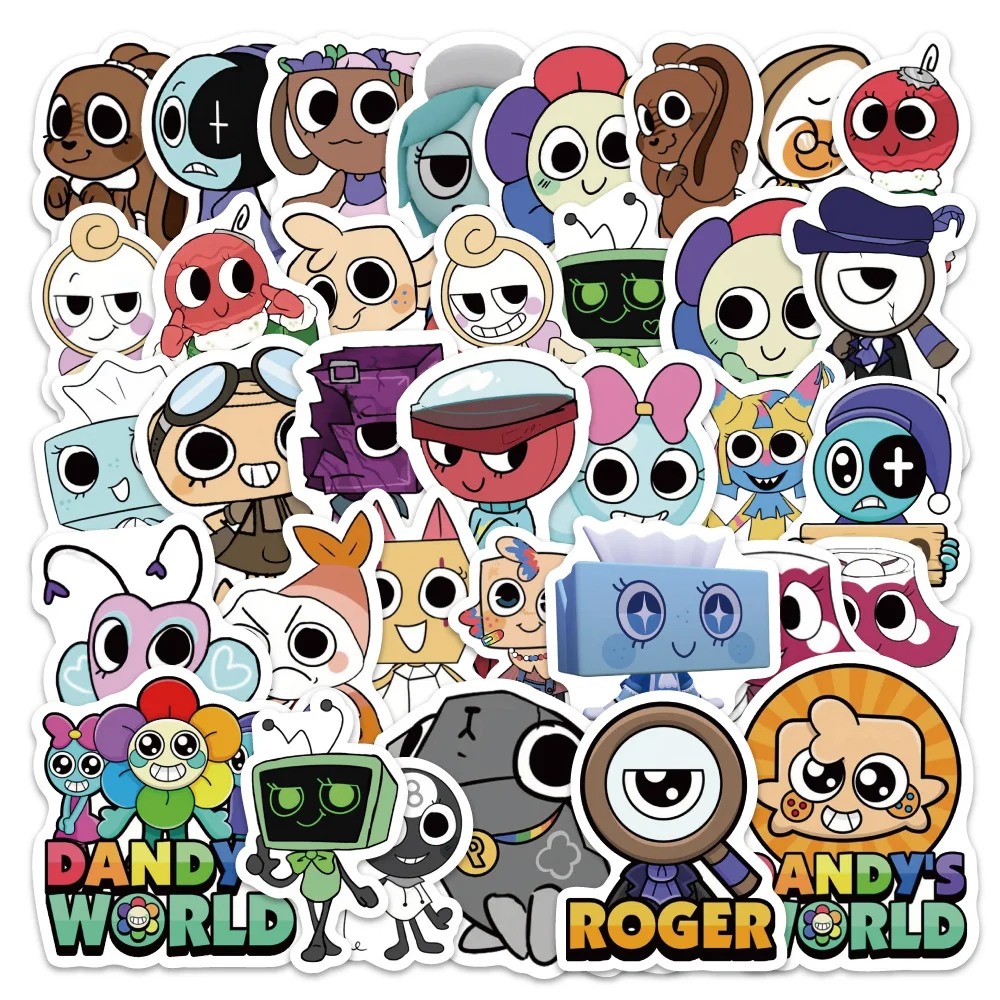 

10/30/52PCS Dandys World Cartoon Sticker DIY Decoration PVC Waterproof Skateboard Notebook Graffiti Toy