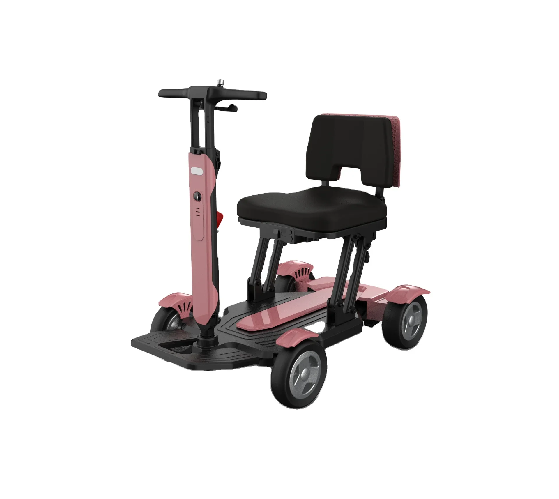 Portable 4-Wheel Electric Mobile Scooter Foldable Lightweight Disabled Elderly Walker