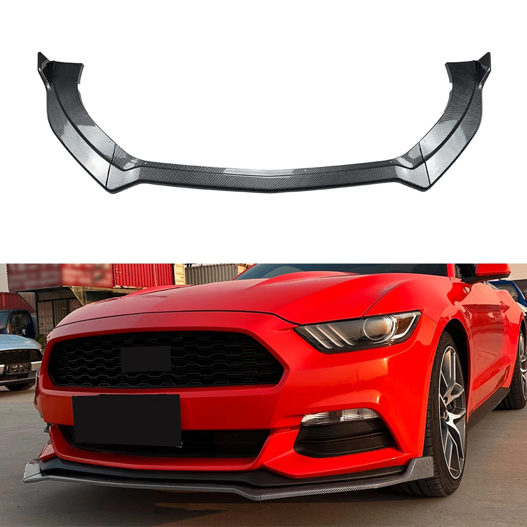 

For Ford Mustang MK6 2015 2016 2017 Front Bumper Lip Spoiler Splitter Diffuser Body Kit Tuning ABS Canard Lip Protector Cover